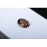 Ungefasster oval facettierter Citrin (ca. 4ct, 10x7,9x4,6mm)