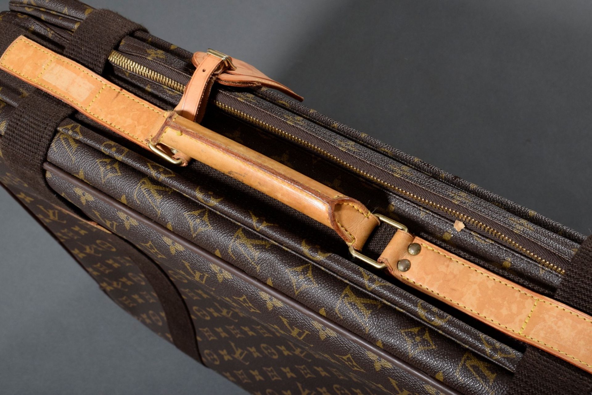 Louis Vuitton suitcase "Satellite 70" in monogrammed canvas with light cowhide details, gold-colour - Image 3 of 6