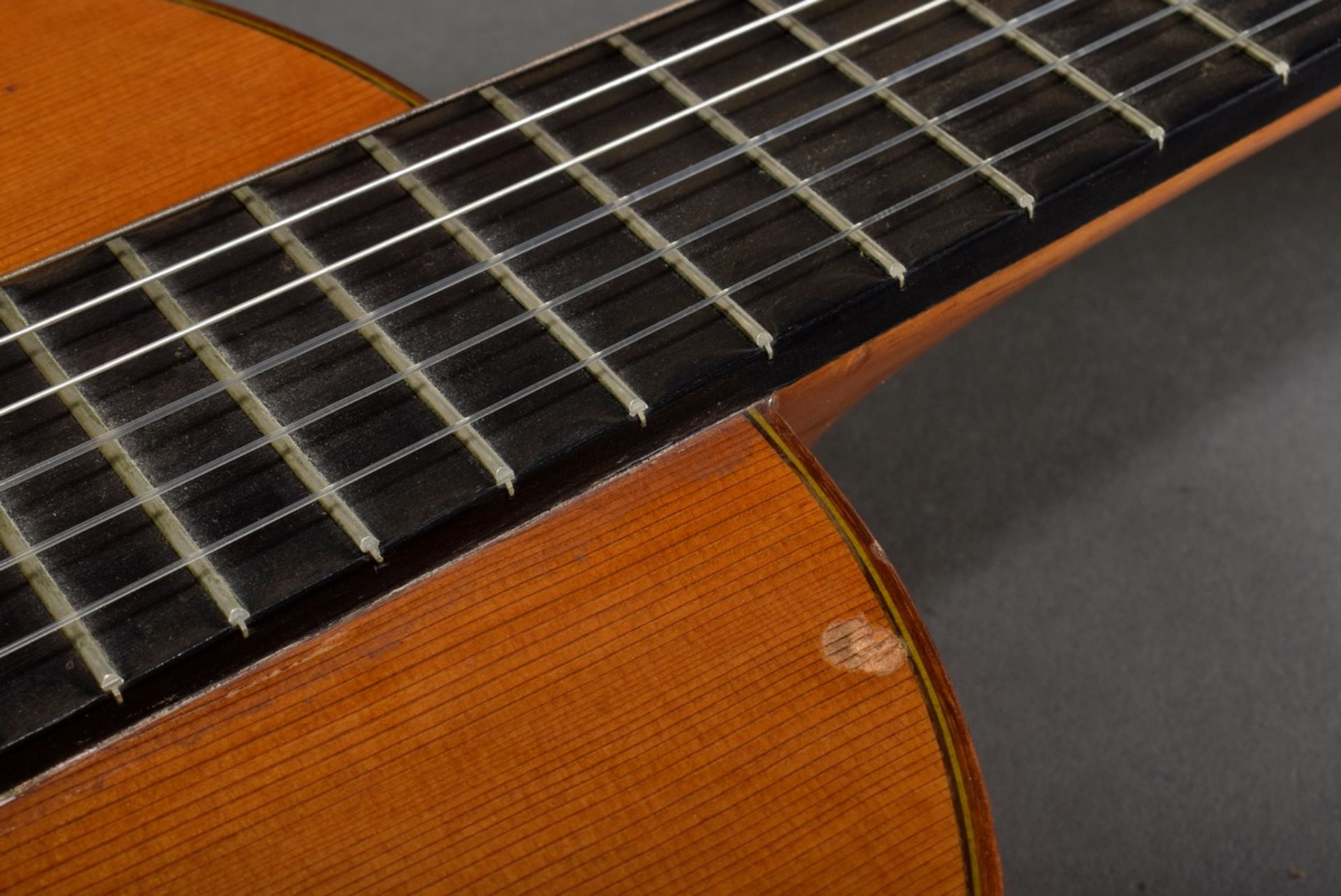 Classical guitar or Flamenco guitar, José Ramirez, Spain 1975, spruce top, back and sides of West I - Image 12 of 25