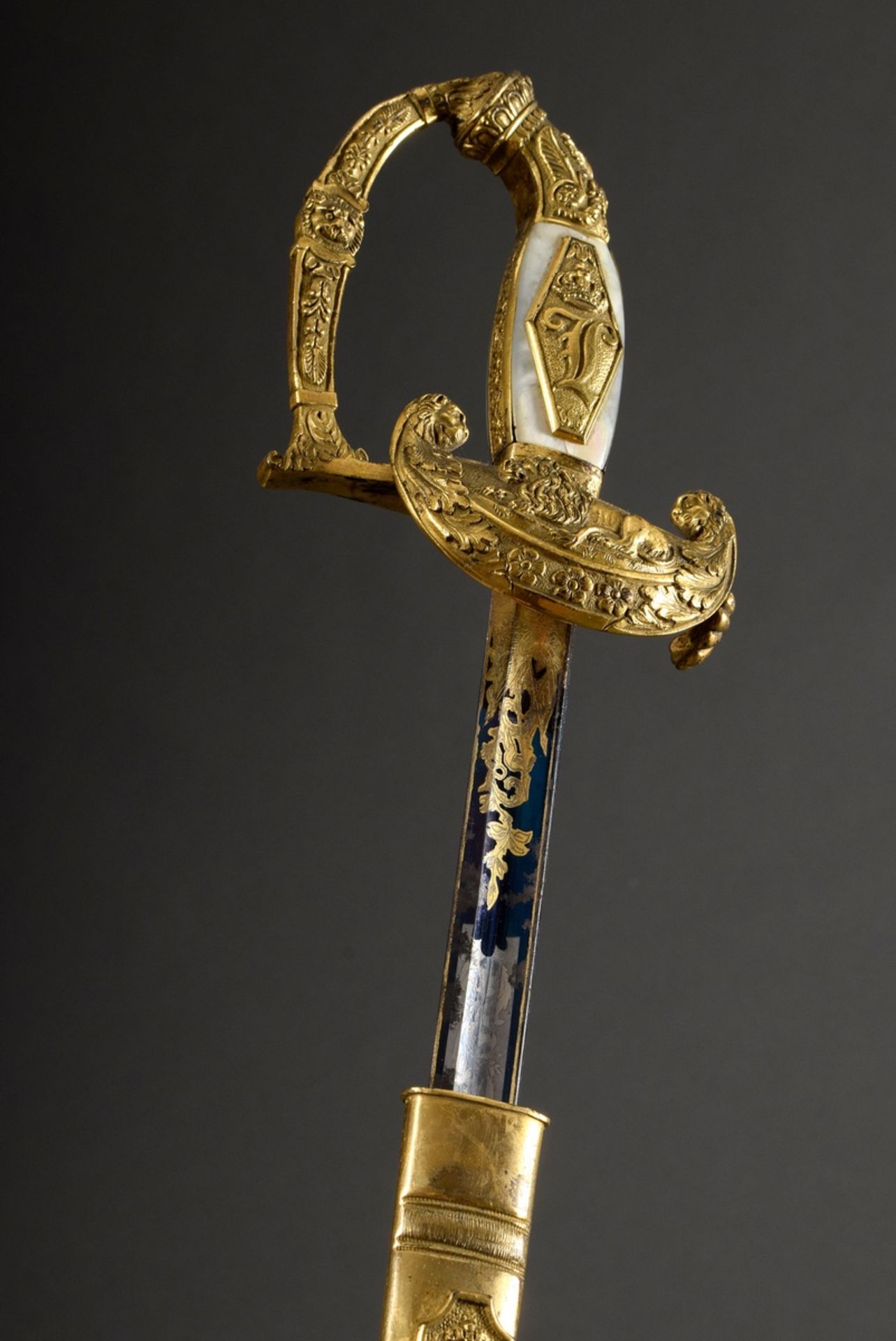 Bavarian civil servant's sword from the reign of King Ludwig I (1825-1848) or King Ludwig II (1864- - Image 7 of 11