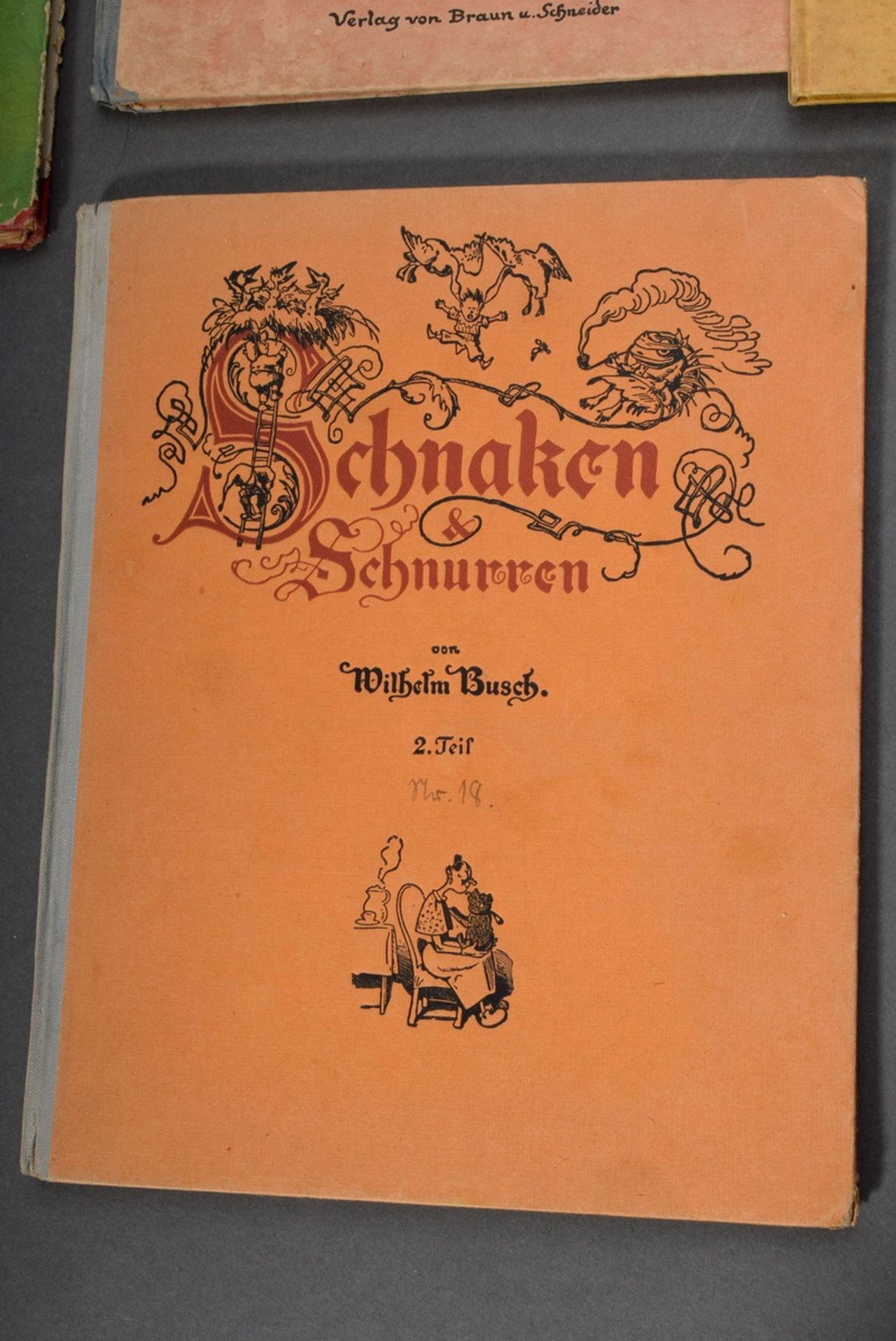 8 Various children's books: Adolf Holst "Hochzeit im Winkel"; 2x Wilhelm Busch "Schnaken und Schnur - Image 4 of 9