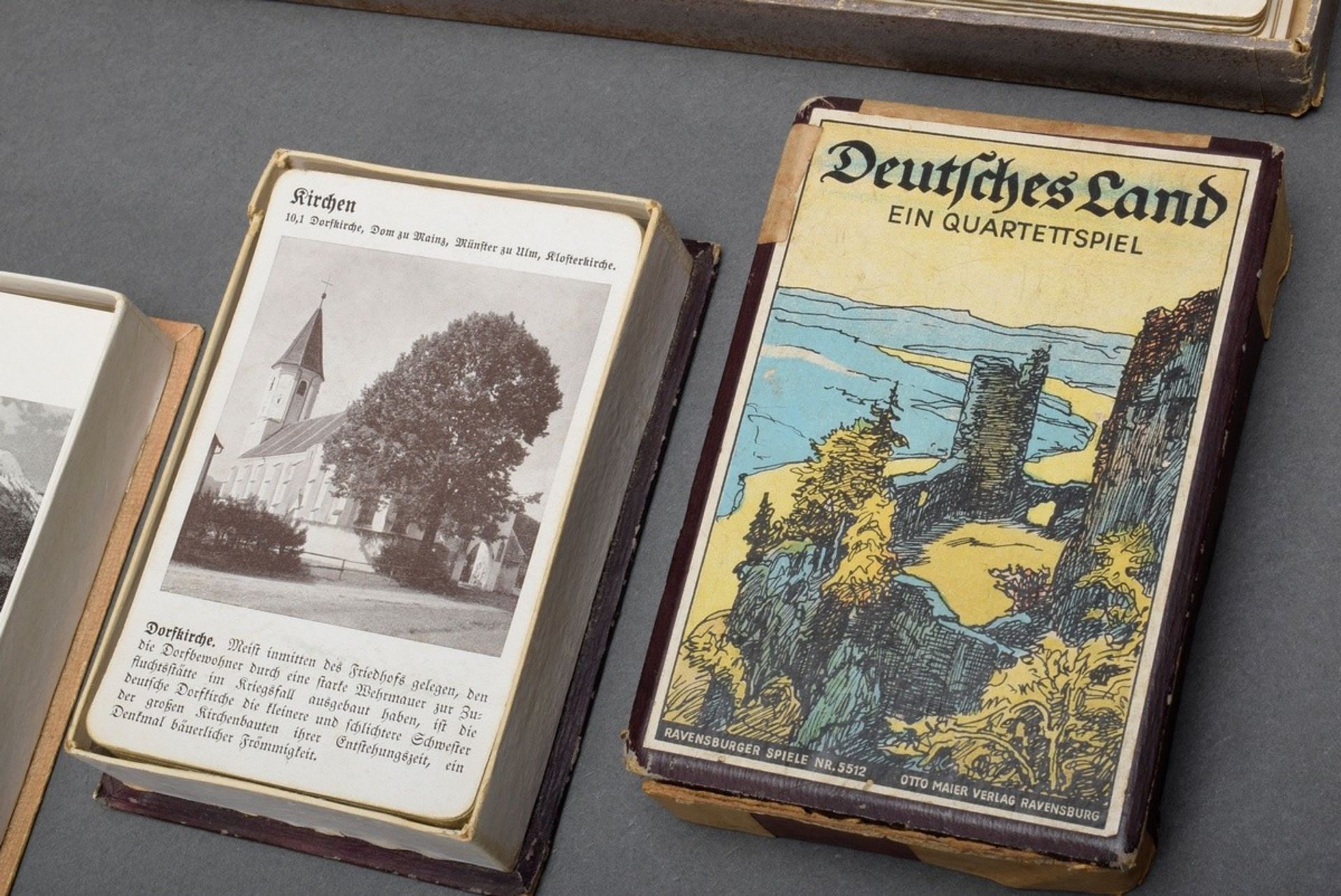 4 Miscellaneous children's games: Quartet " Deutsches Land"; quartet "Die Technik", parlour game "E - Image 3 of 6