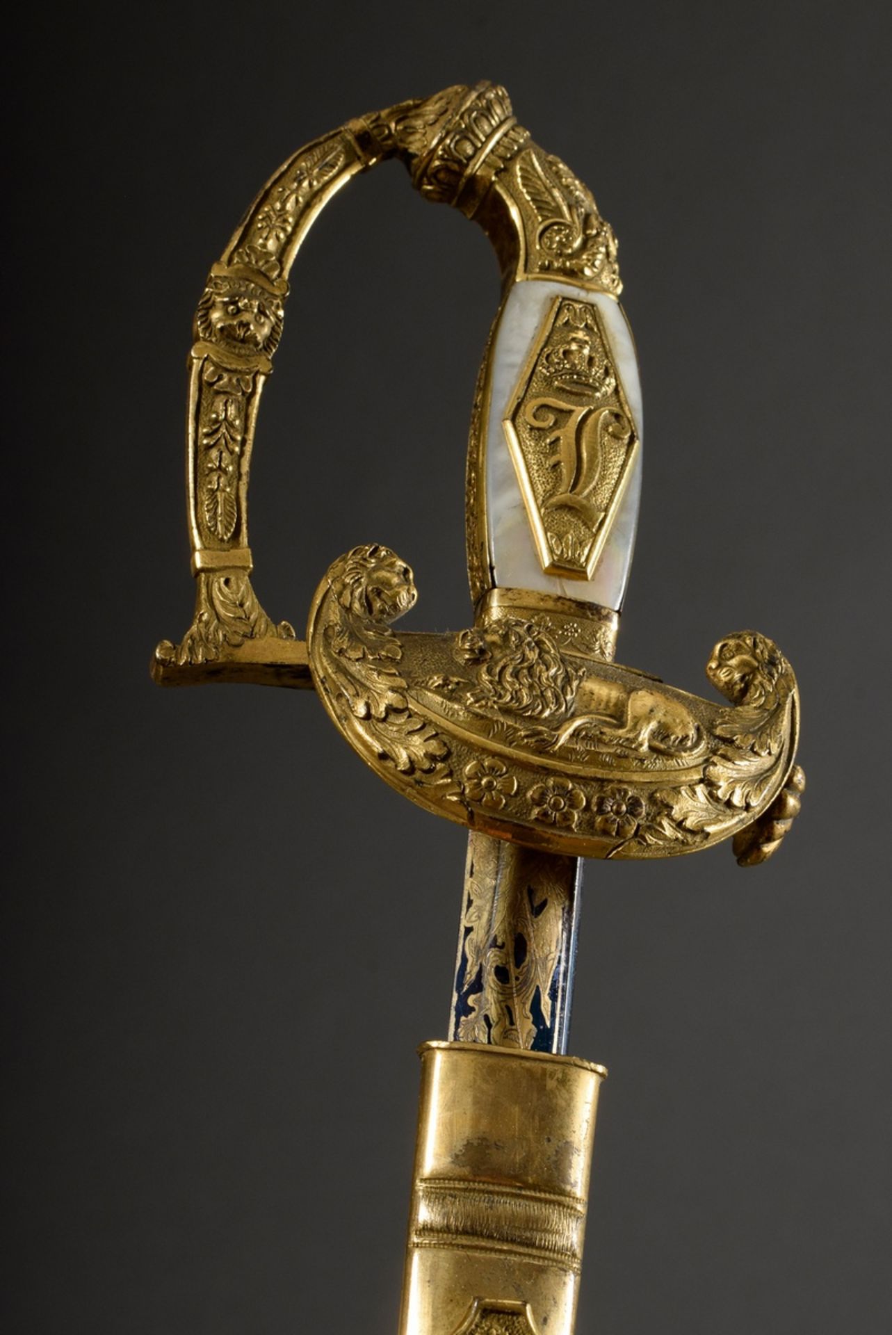Bavarian civil servant's sword from the reign of King Ludwig I (1825-1848) or King Ludwig II (1864- - Image 8 of 11