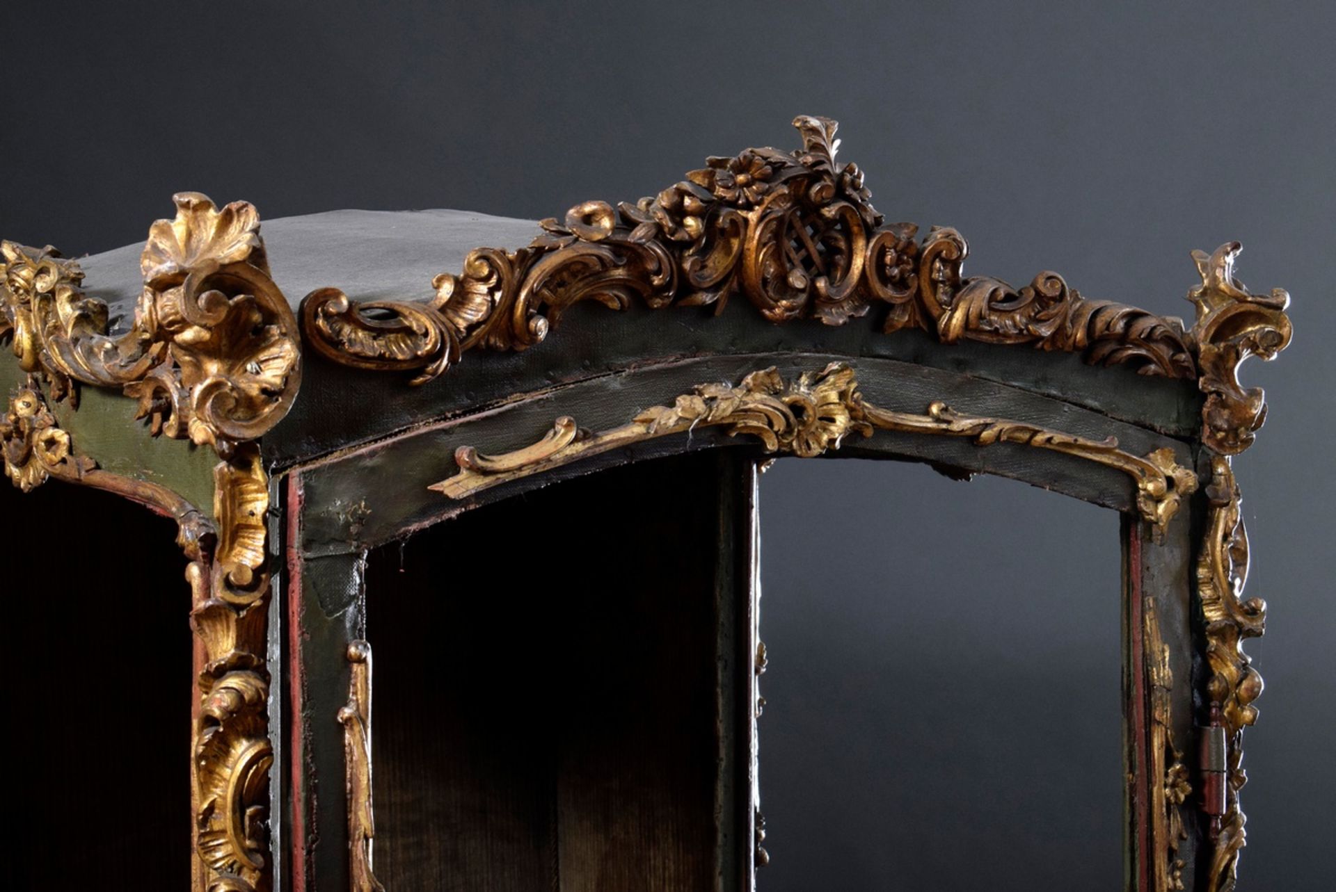 Rococo-style sedan chair with painted canvas covering "Putten-Allegorien" and carved rocaille mould - Image 12 of 15