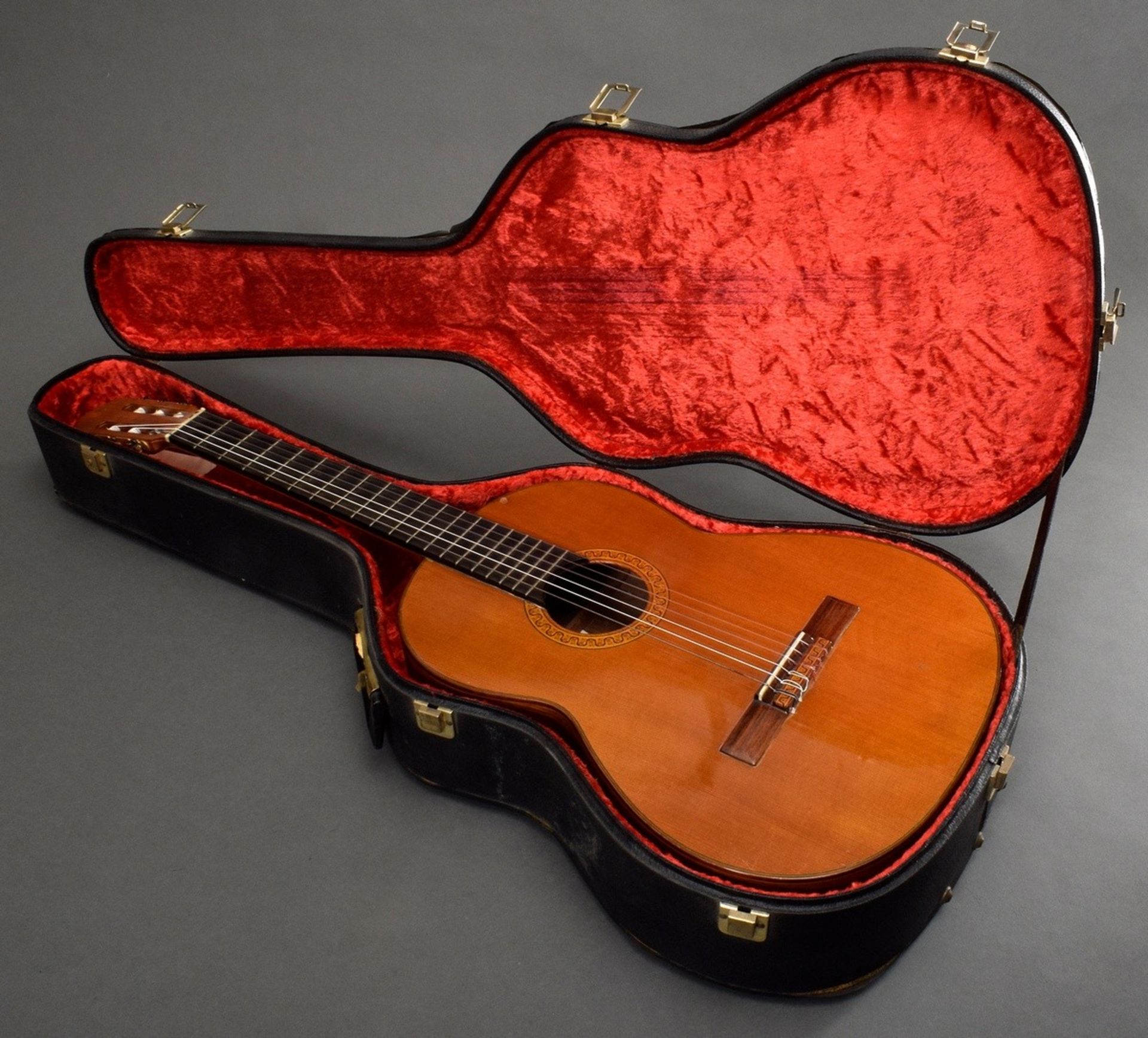 Classical guitar or Flamenco guitar, José Ramirez, Spain 1975, spruce top, back and sides of West I - Image 9 of 25