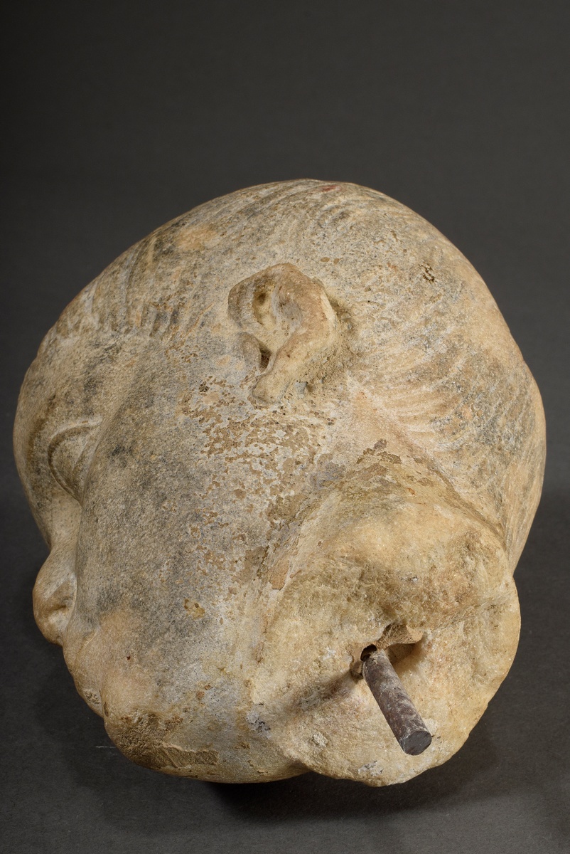 Roman "boy's head", probably a prince of the Juliae family with the characteristic fringed hairstyl - Image 8 of 9
