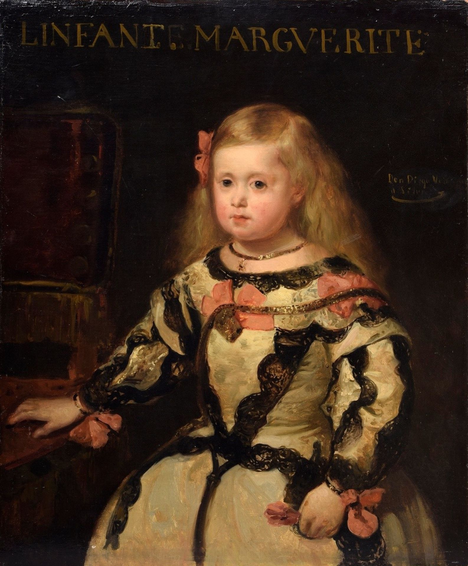 Unknown portraitist of the 18th/19th c. "Infanta Margarita Teresa (1651-1673)", daughter of Philip 