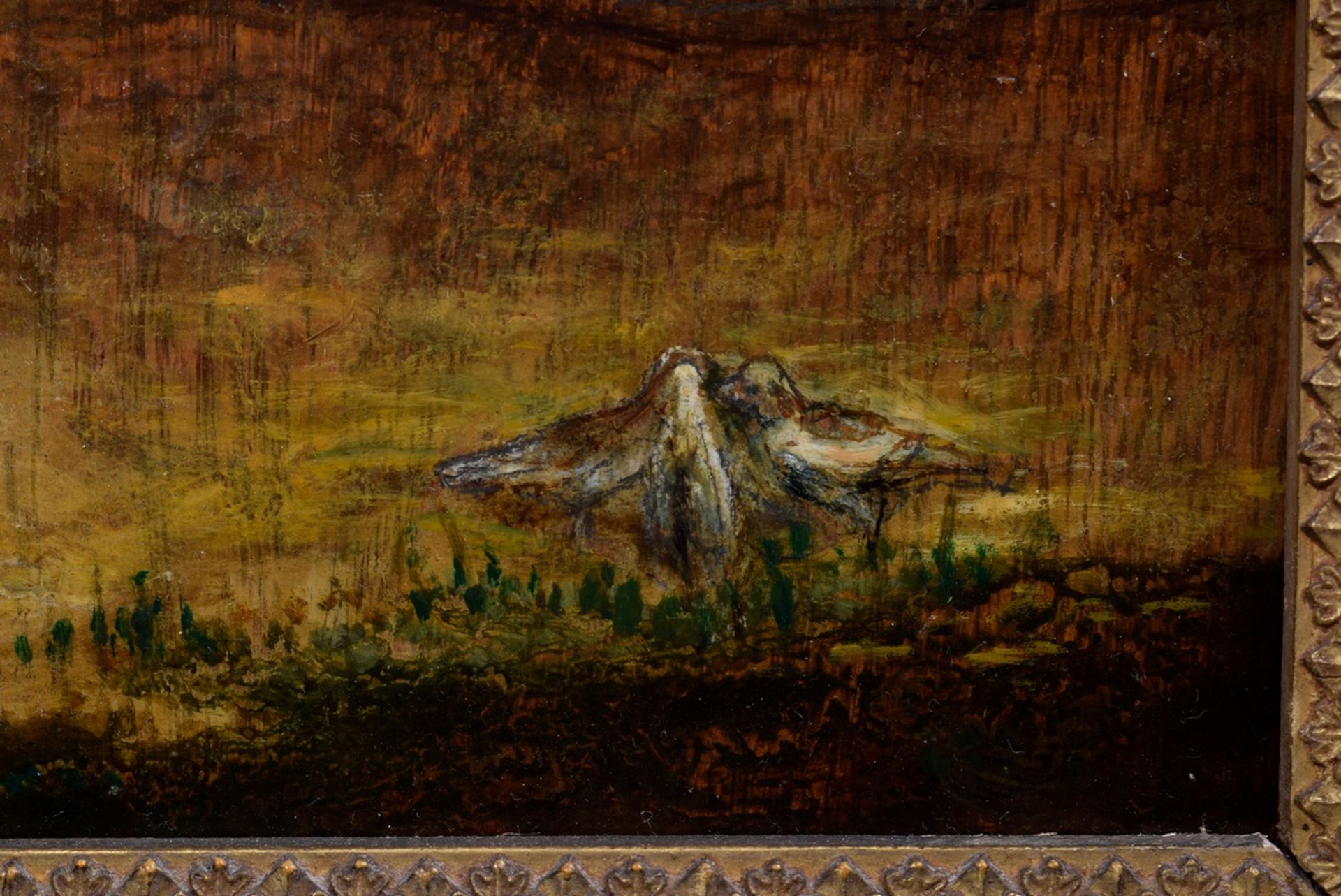 Unbekannter Maler des 18.Jh. "Zwei Frauen mit Katze vor dem Haus", Öl/Holz, 38,5x31,5cm (m.R. 54,5x - Bild 3 aus 8