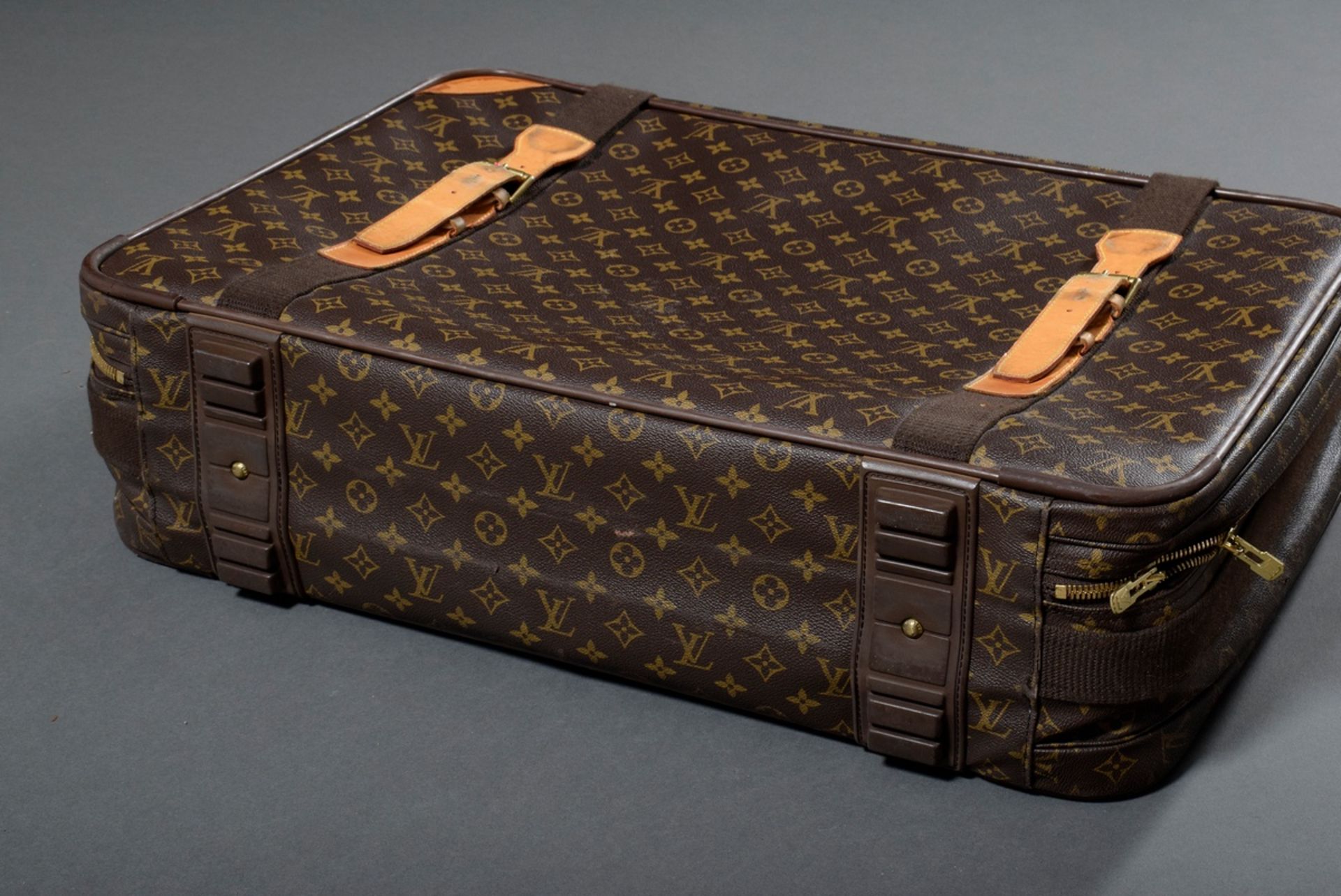 Louis Vuitton suitcase "Satellite 70" in monogrammed canvas with light cowhide details, gold-colour - Image 4 of 6