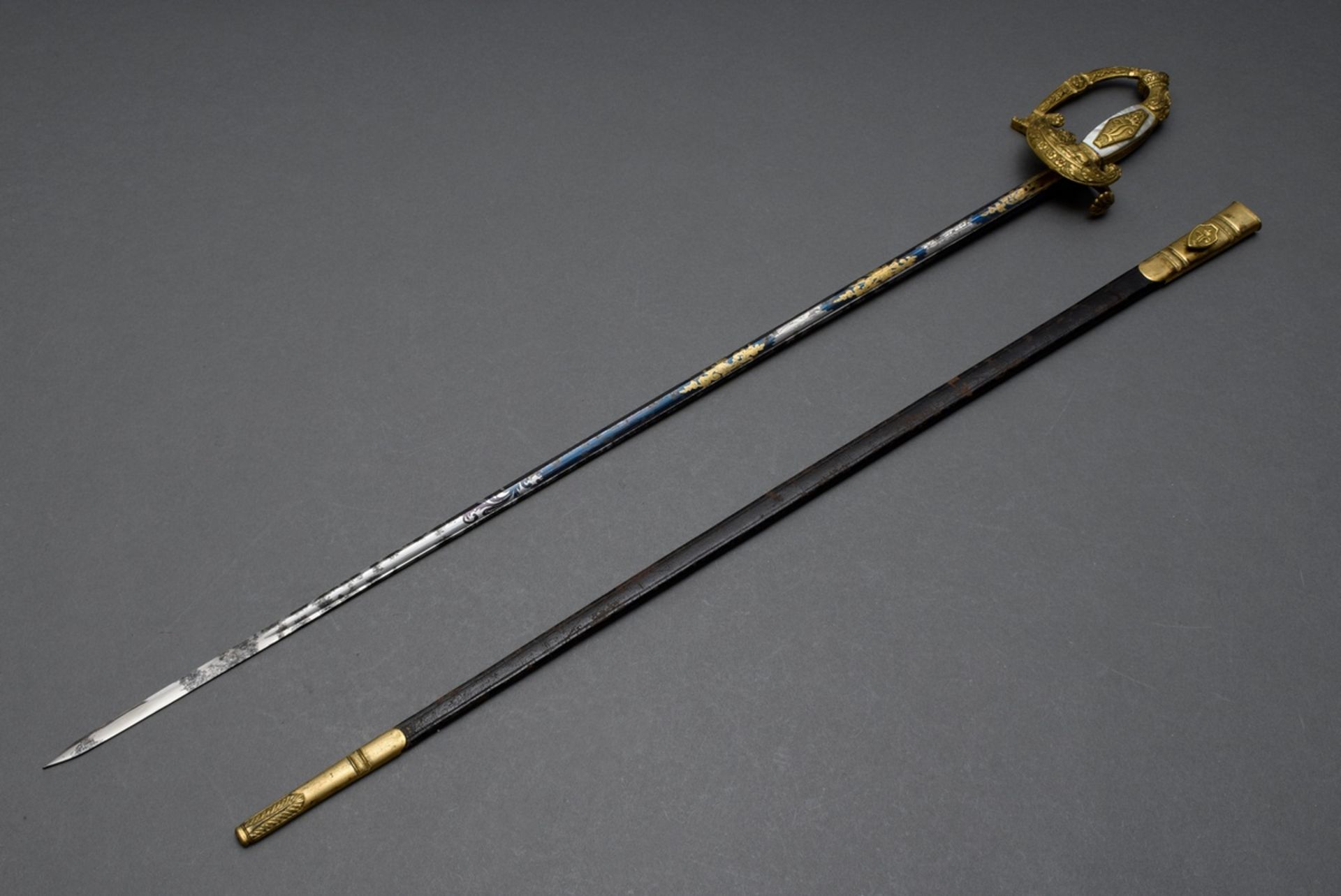 Bavarian civil servant's sword from the reign of King Ludwig I (1825-1848) or King Ludwig II (1864- - Image 4 of 11