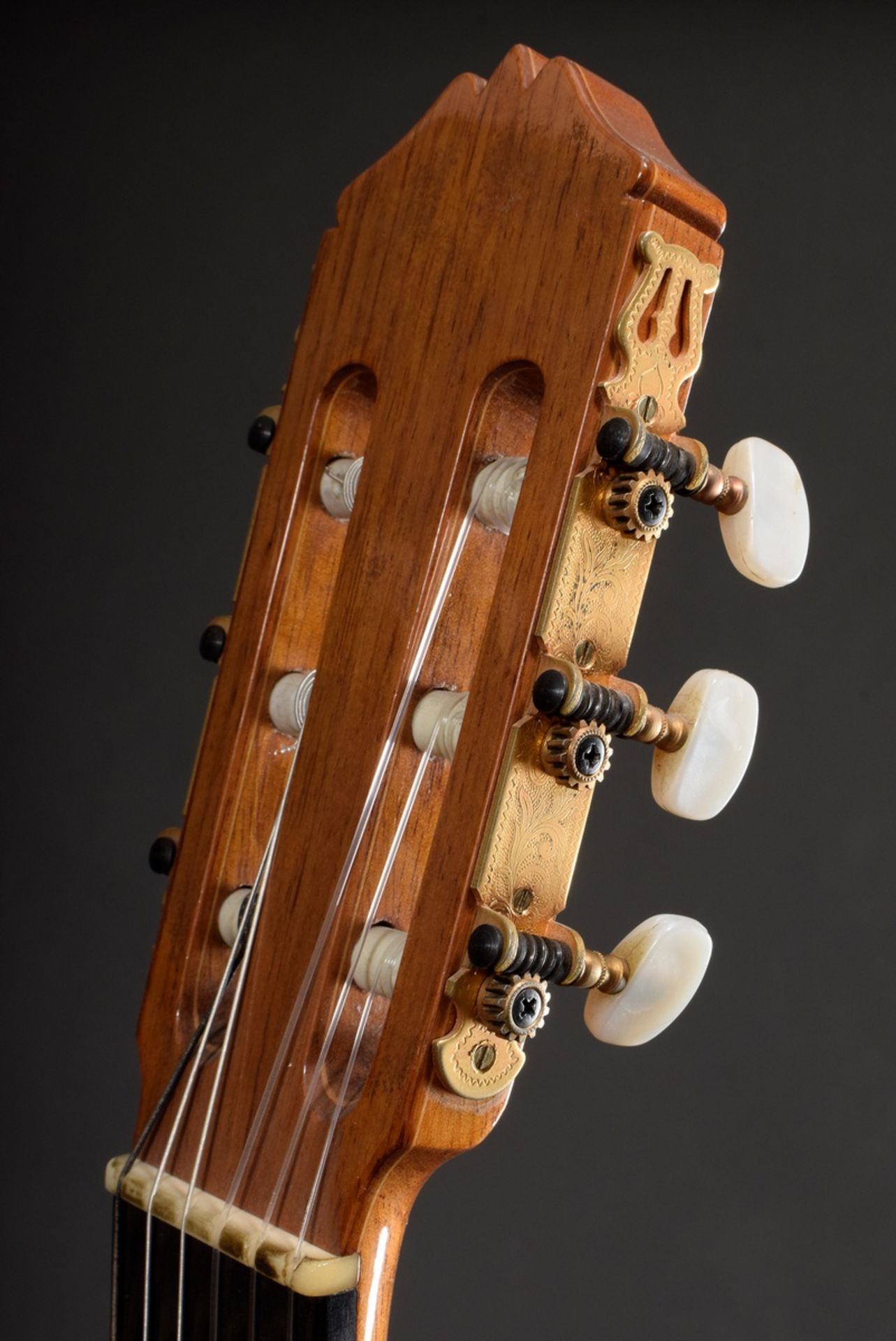 Classical guitar or Flamenco guitar, José Ramirez, Spain 1975, spruce top, back and sides of West I - Image 4 of 25