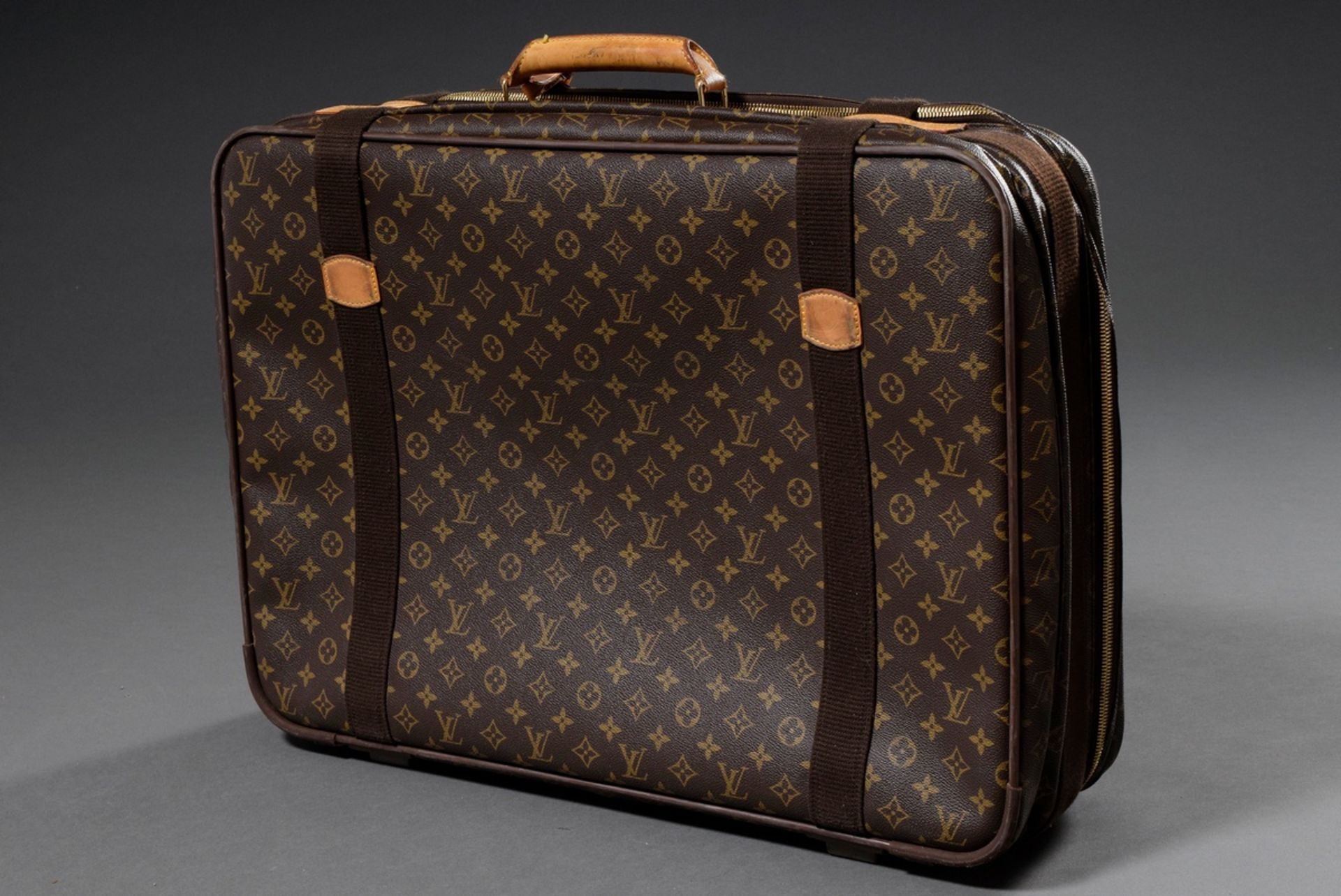 Louis Vuitton suitcase "Satellite 70" in monogrammed canvas with light cowhide details, gold-colour - Image 2 of 6