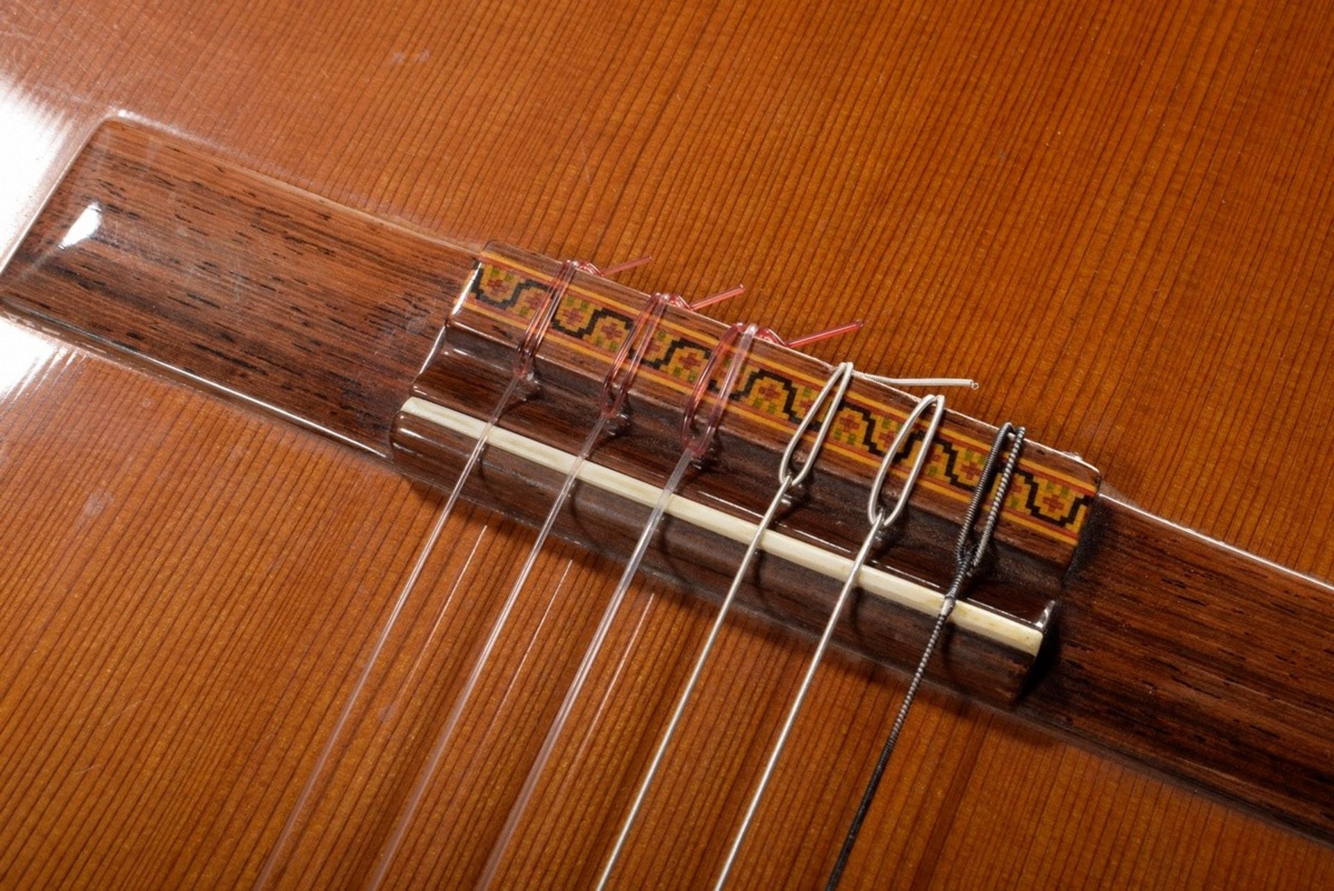 Klassische Gitarre oder Flamenco Gitarre, José Ramirez, Spanien 1975, Decke aus Fichtenholz, Boden  - Bild 11 aus 25