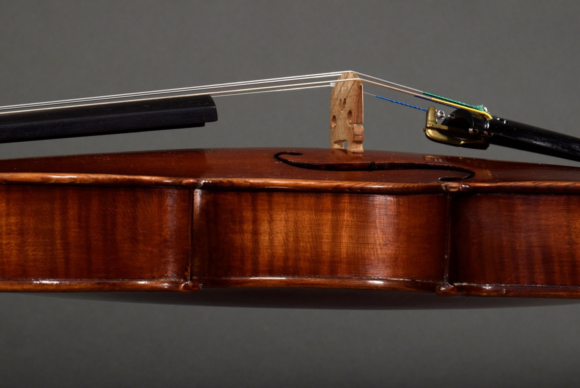 Violin, probably Heinrich Moritz Schuster, Markneukirchen 1st half of the 20th century, with case ( - Image 15 of 19