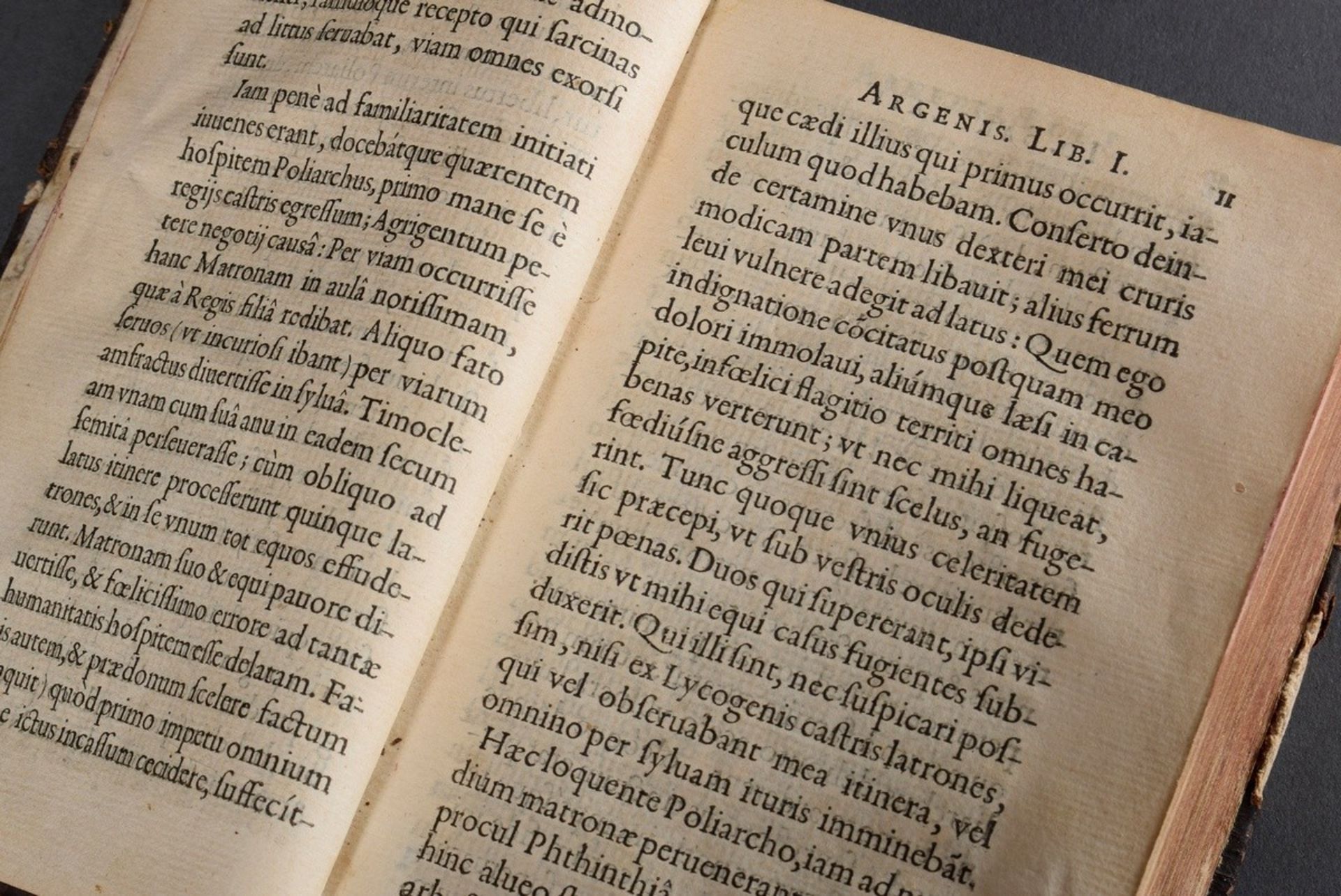 Band Barclay, John (1582-1621) "Argenis" 1621 (1. Auflage), geprägter Ledereinband, lateinisch, ca. - Bild 4 aus 5