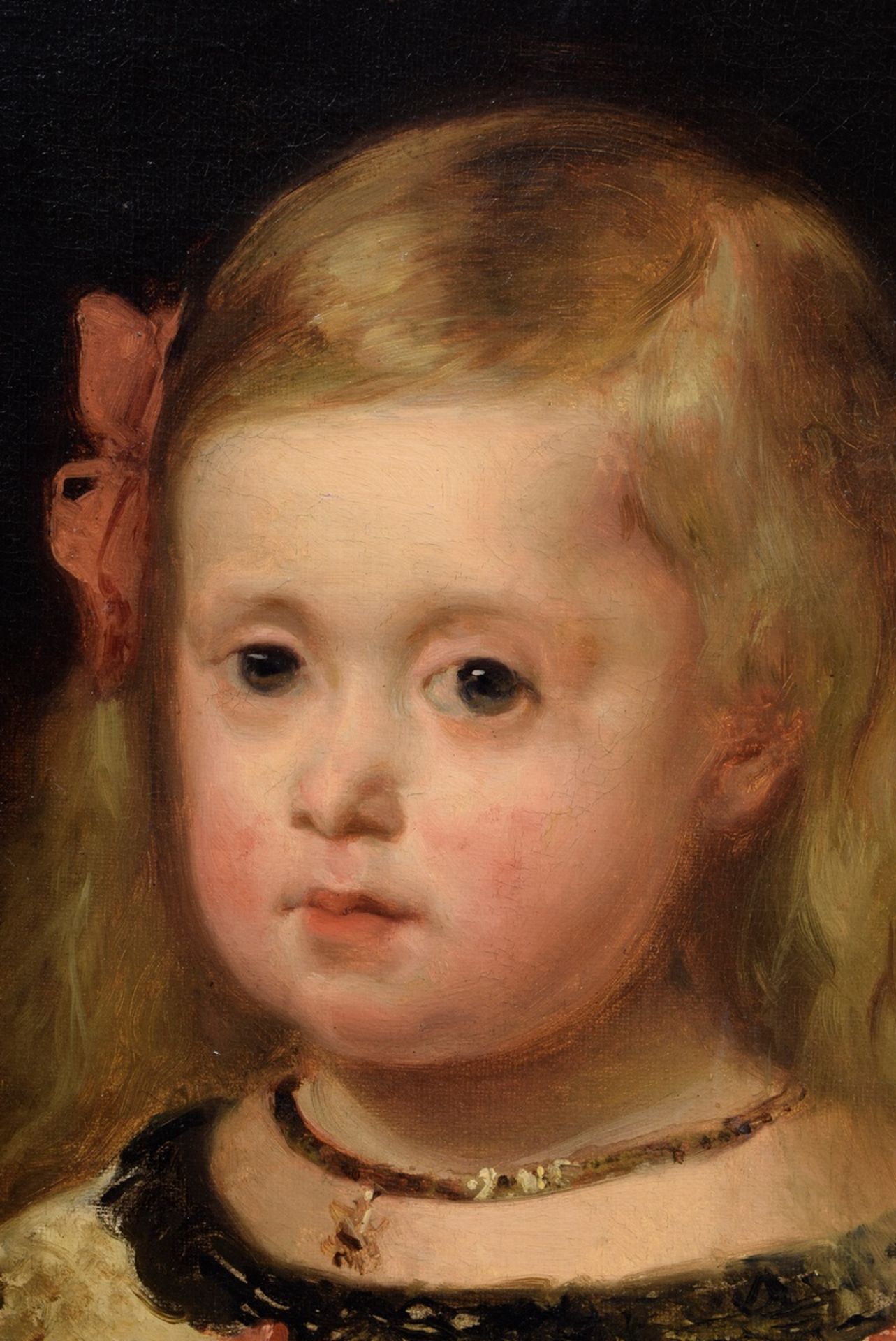 Unknown portraitist of the 18th/19th c. "Infanta Margarita Teresa (1651-1673)", daughter of Philip  - Image 2 of 6