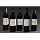 5 Diverse Flaschen Bordeaux Rotwein: 1x 1994 und 4x 1988 "Chateau Margaux", Premier Grand Cru Class