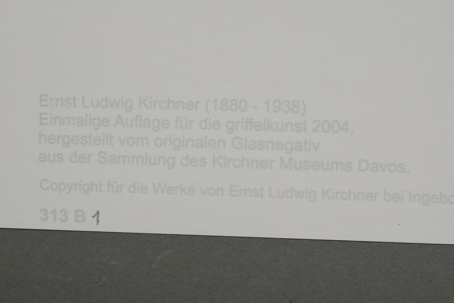 Kirchner, Ernst Ludwig (1880-1938) "Gustav Schiefler (1857-1935)" 1927/2004, photograph, Griffelkun - Image 3 of 3