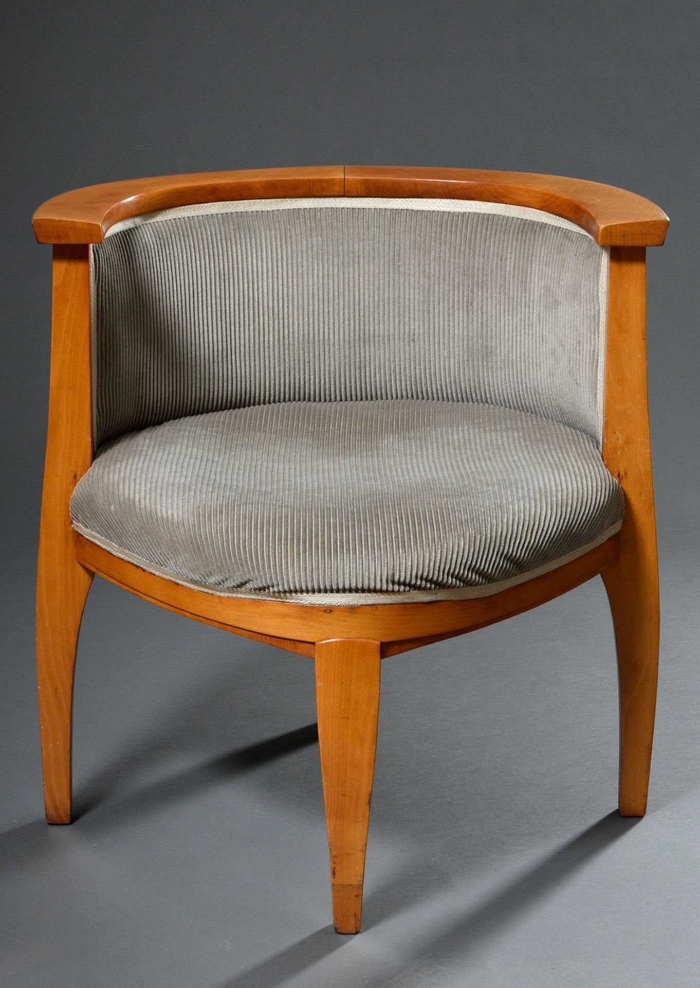 Van de Velde, Henry (1863-1957) Desk chair with a four-legged base set into a corner, shield-shaped