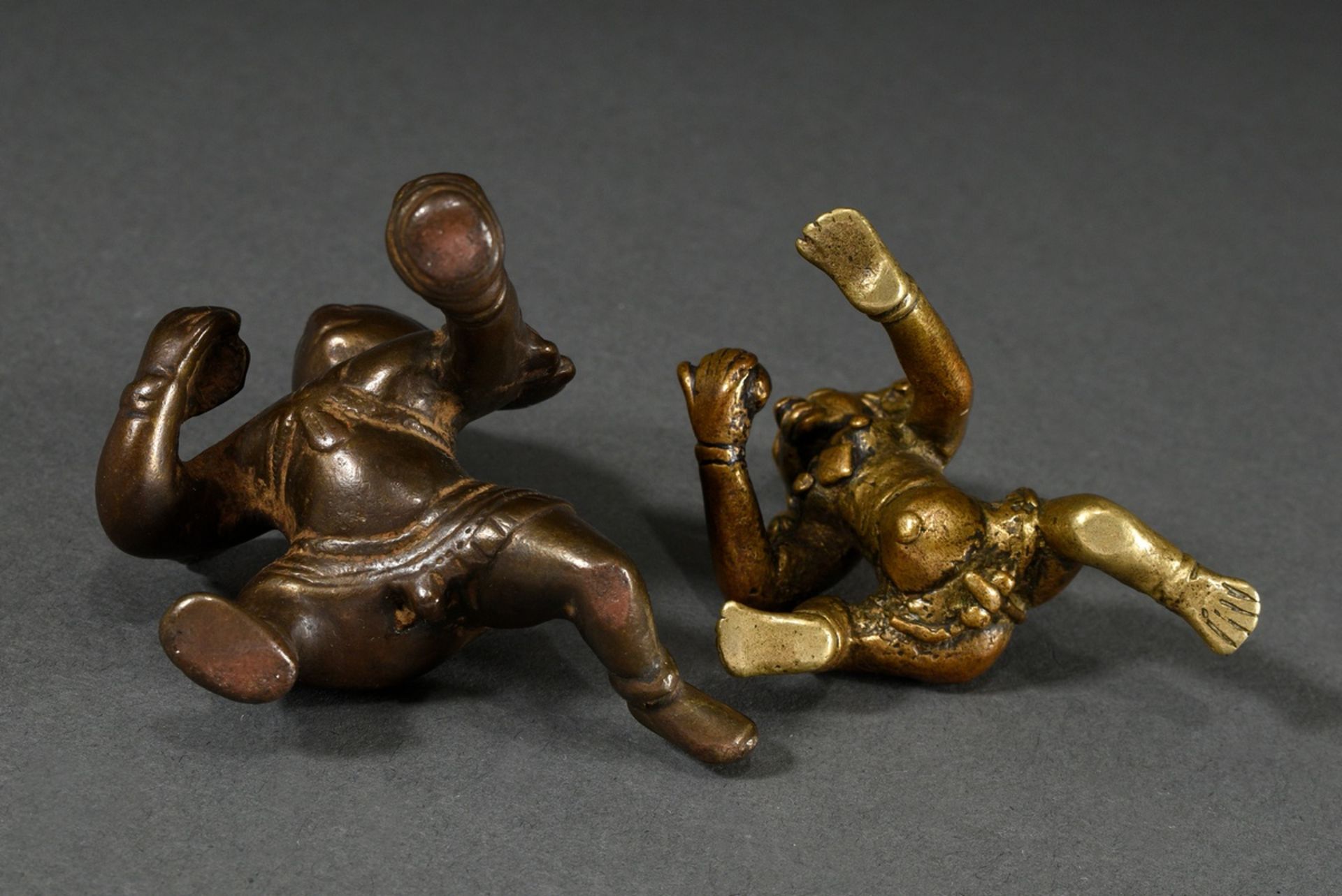 2 Various bronze and brass figures "Bala Krishna crawling with a butter ball in his right hand", In - Image 5 of 5