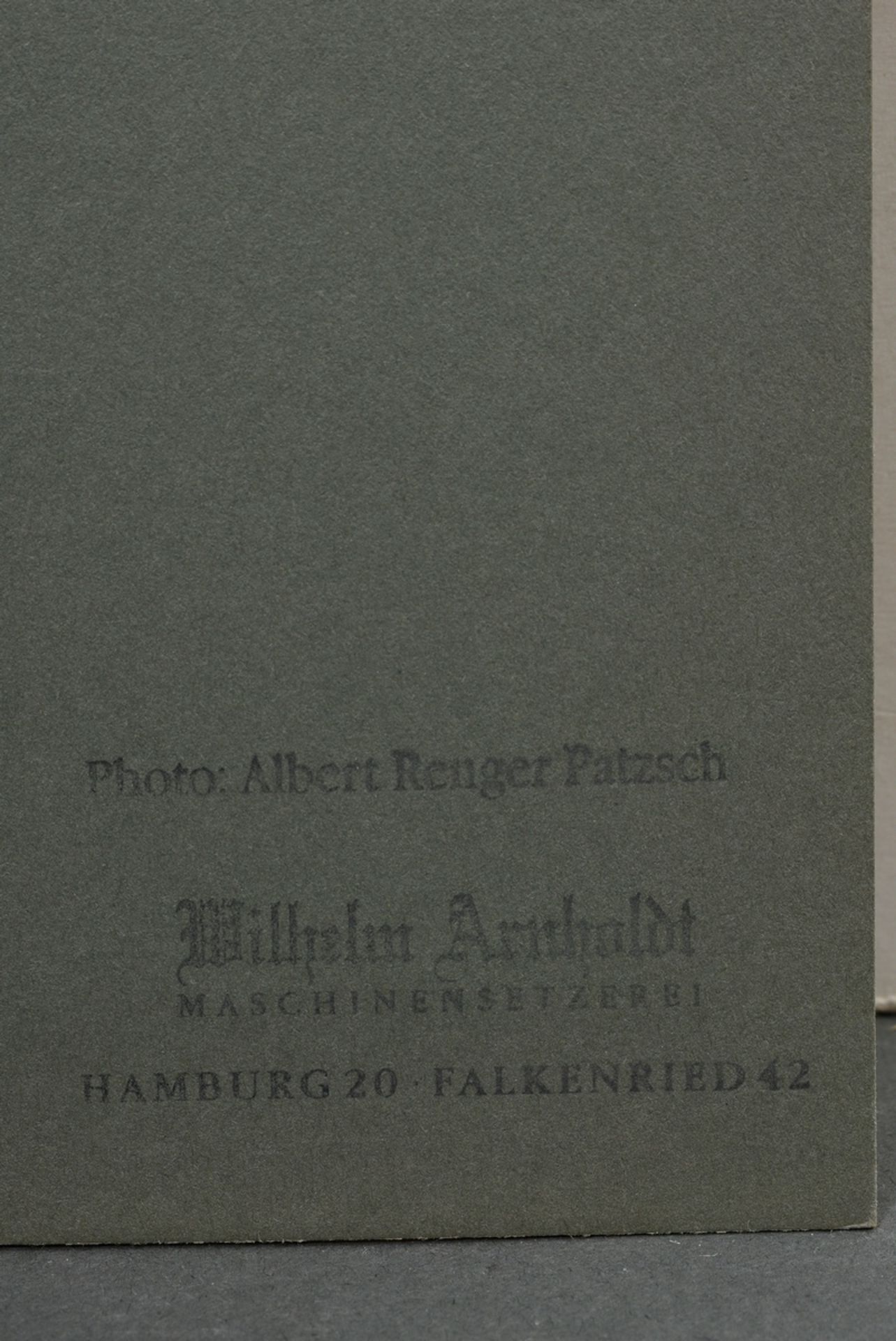 10 Renger-Patzsch, Albert (1897-1966) "Plant Studies", photographs mounted on cardboard, stamped on - Image 5 of 14