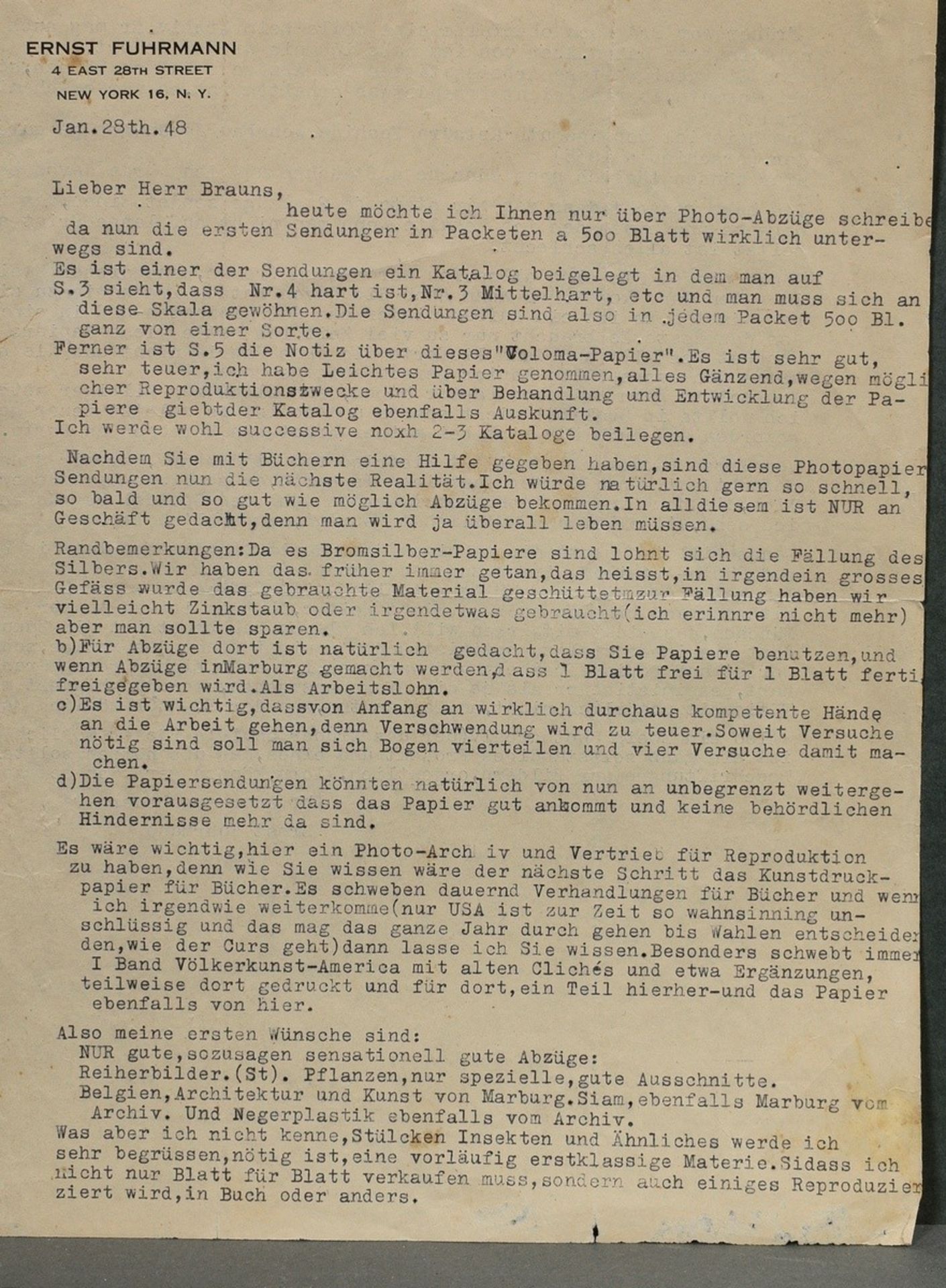 2 Koch, Fred (1904-1947) "Ernst Fuhrmann" and "Orchid", photographs mounted on cardboard, verso ins - Image 5 of 7