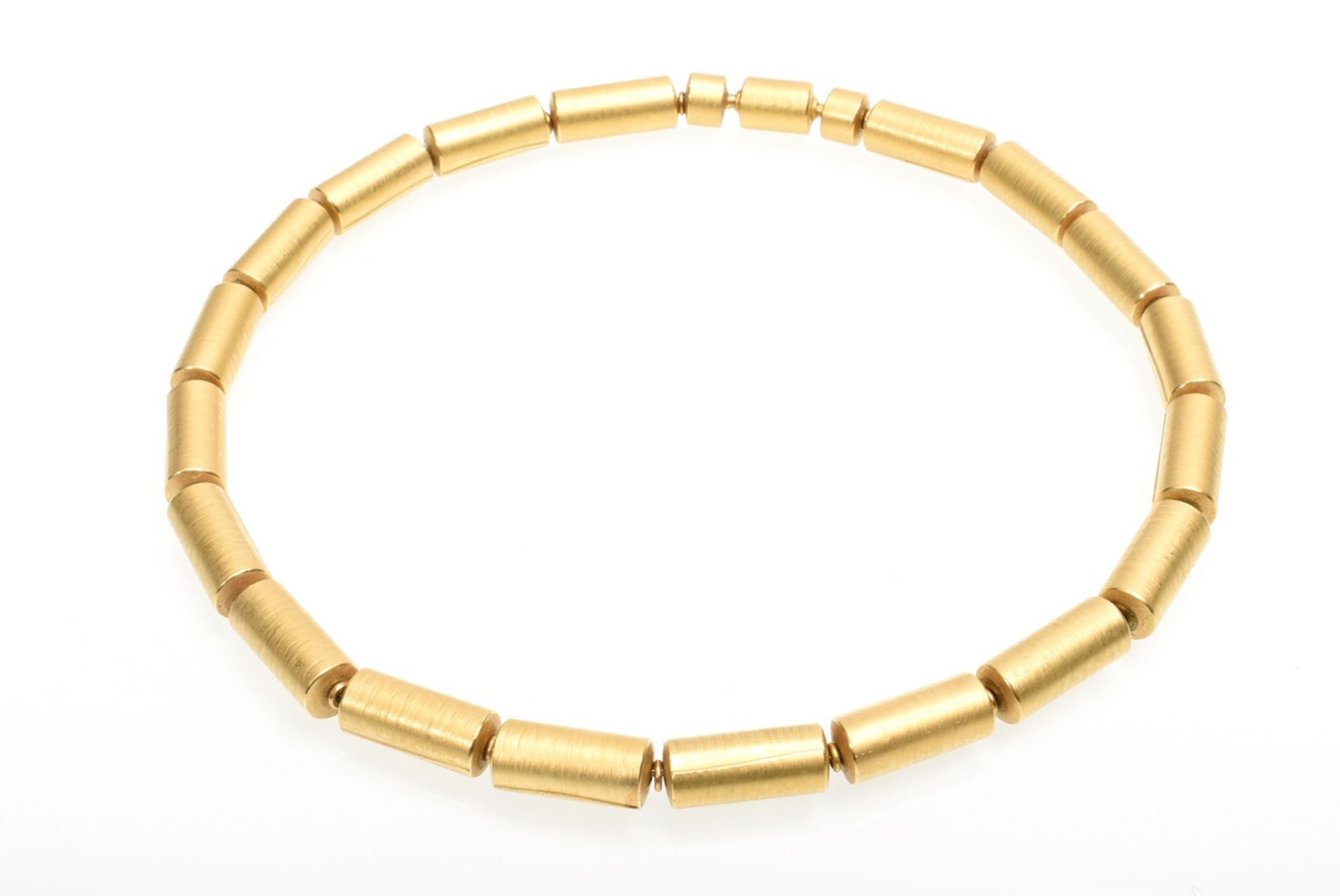4 pieces avant-garde GG 900 tube necklace (68,8g, l. 44cm) with 3 different clasps: rutile quartz p - Image 4 of 11