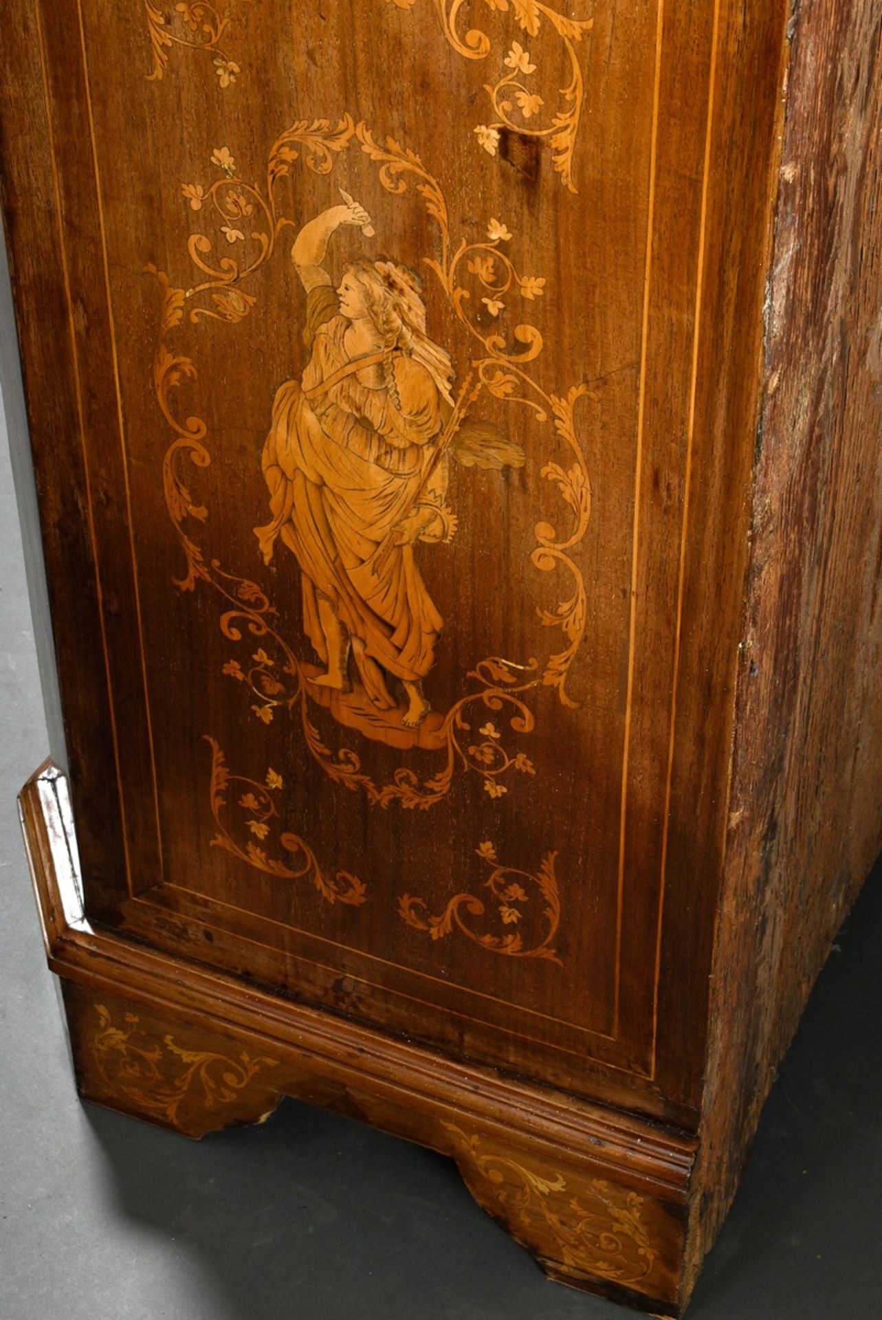 Splendid single-door cabinet with detailed inlays "Allegorical female figures" in classicistic orna - Image 13 of 13