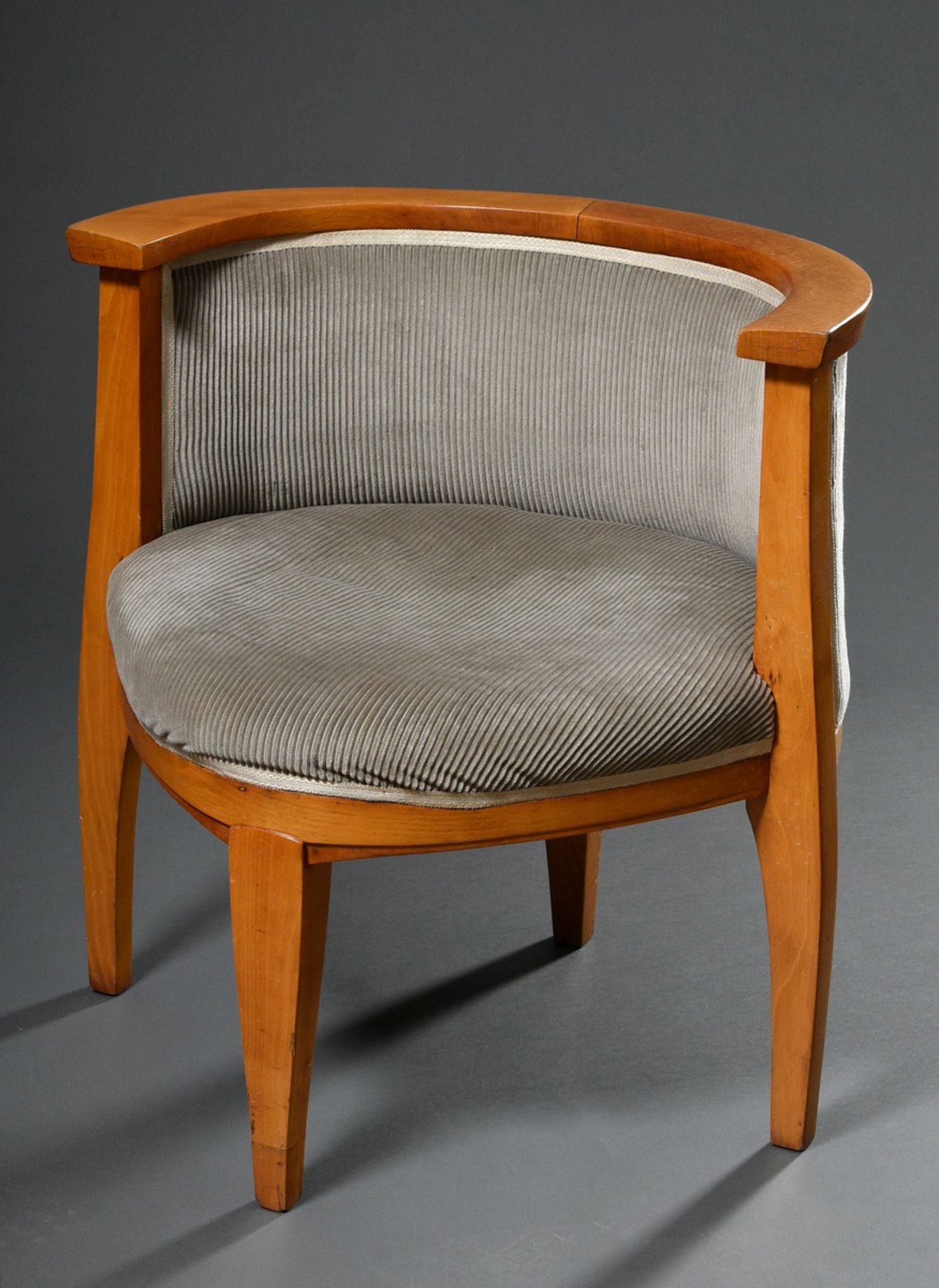 Van de Velde, Henry (1863-1957) Desk chair with a four-legged base set into a corner, shield-shaped - Image 2 of 6