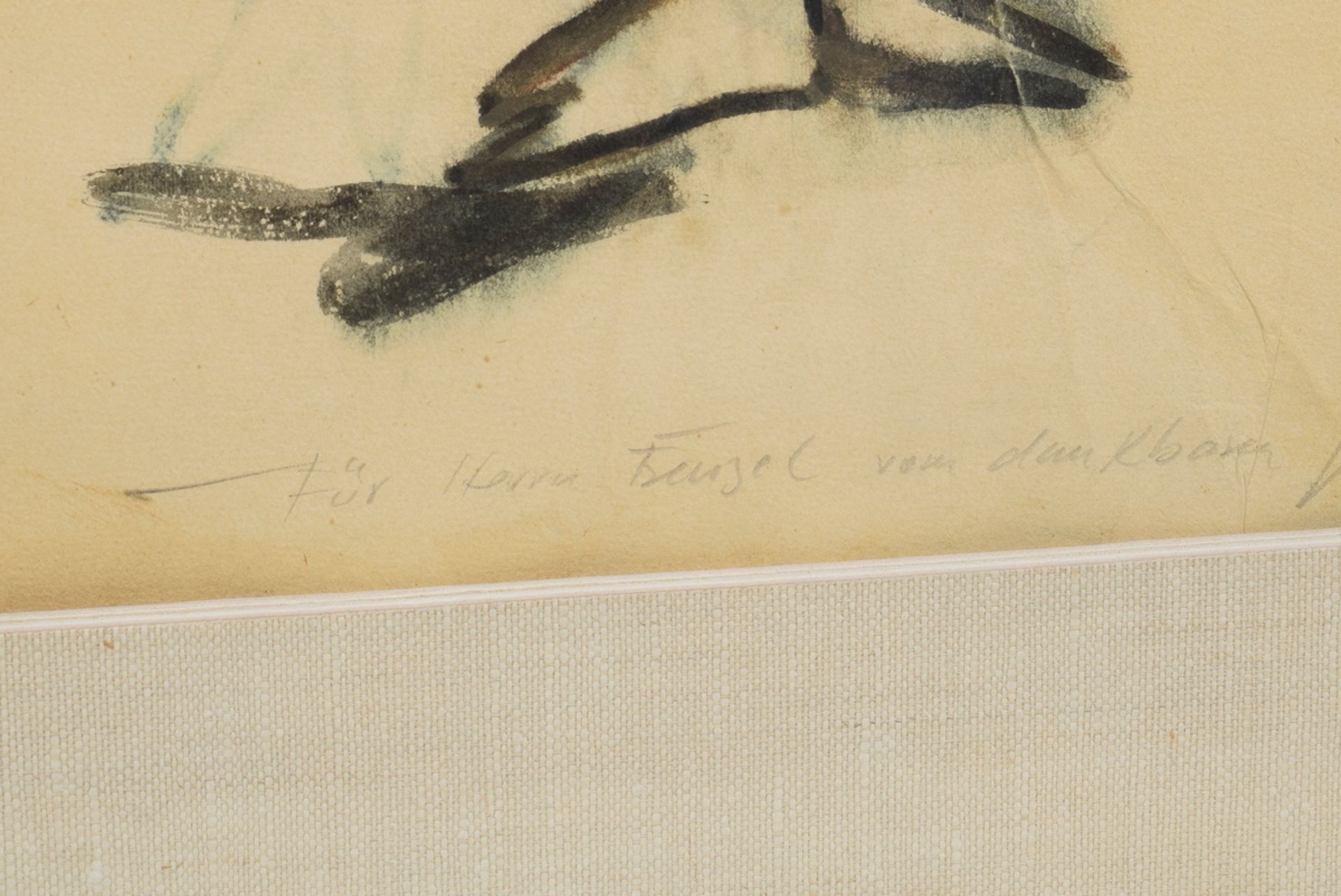 Gotsch, Friedrich Karl (1900-1984) "Two Nudes", watercolor, u.r. sign./monogr., u.m. dedicat./sign. - Image 4 of 6