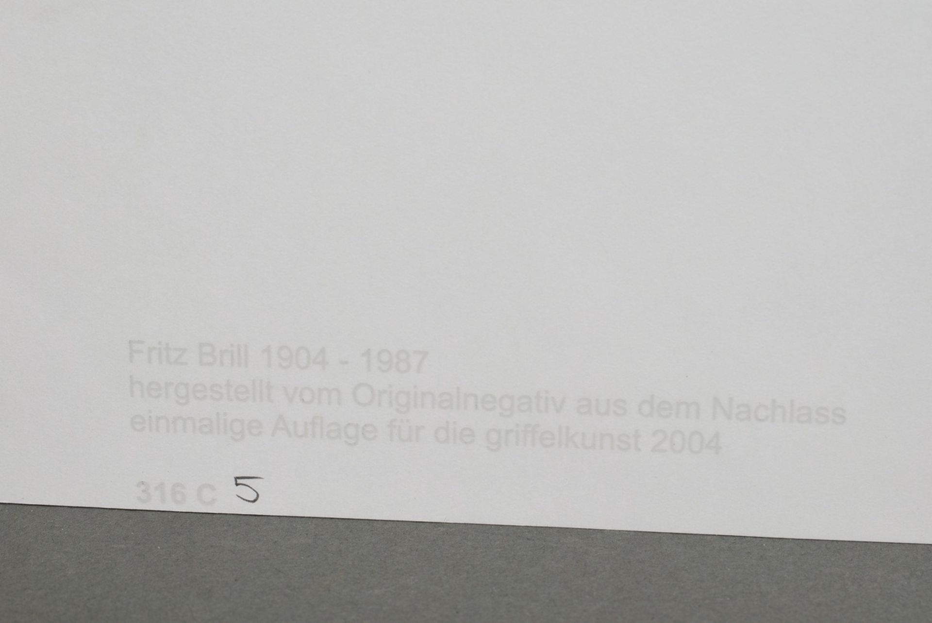 Brill, Fritz (1904-1997) "AEG Plätteisen, Berlin" ca. 1932/2004, photograph, Griffelkunst, on verso - Image 2 of 2