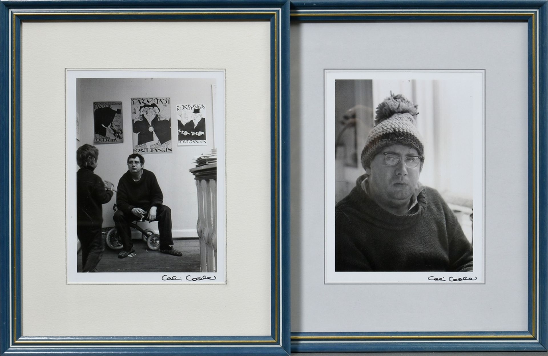 2 Köhler, Klaus (Calli Cooler) (1935-2013) "Horst Janssen" 1966, photographs, l.r. signed, 19,5x14,