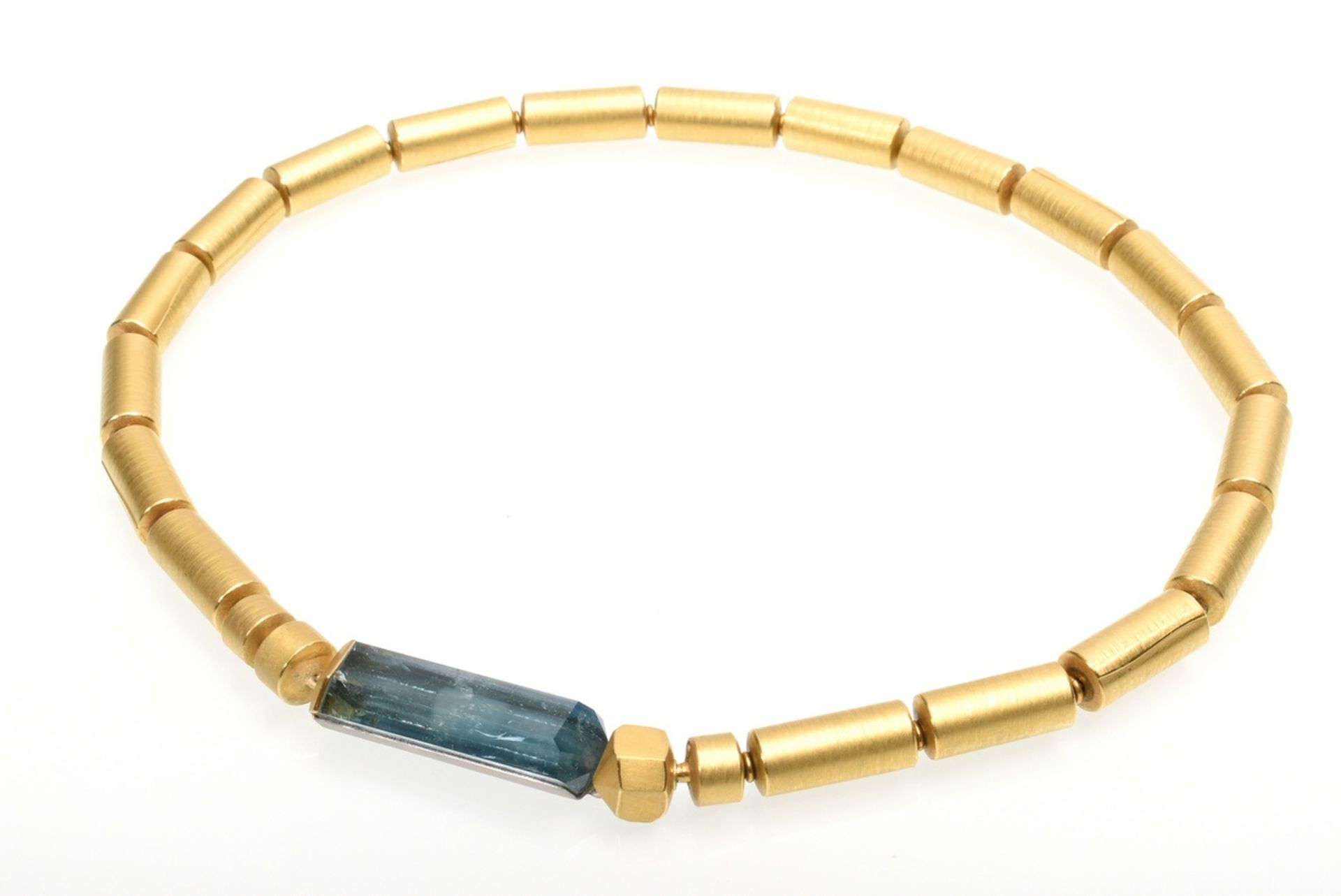 4 pieces avant-garde GG 900 tube necklace (68,8g, l. 44cm) with 3 different clasps: rutile quartz p - Image 11 of 11