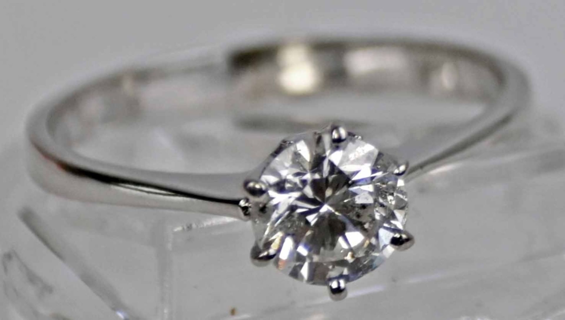 BRILLANT-RING  mit Solitärbrillant 0,75ct - Bild 3 aus 3