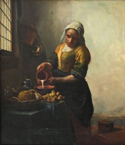 KOPIST "Dienstmagd mit Milchkrug" nach Vermeer