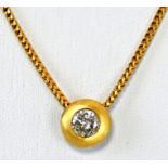 COLLIER Jo-Jo-Anhänger mit Solitärbrillant 0,7ct