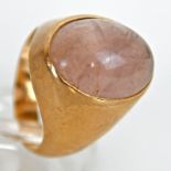 RING Rosenquarz-Cabochon