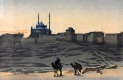 FRANK Leo "Wüstenstadt mit Moschee"