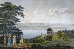 SCHLOSS ARENENBERG/SALENSTEIN "L'Ile de Reichenau depuis la Château d'Arenaberg" Kull