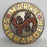 WERBESCHILD MARKE SALAMANDER