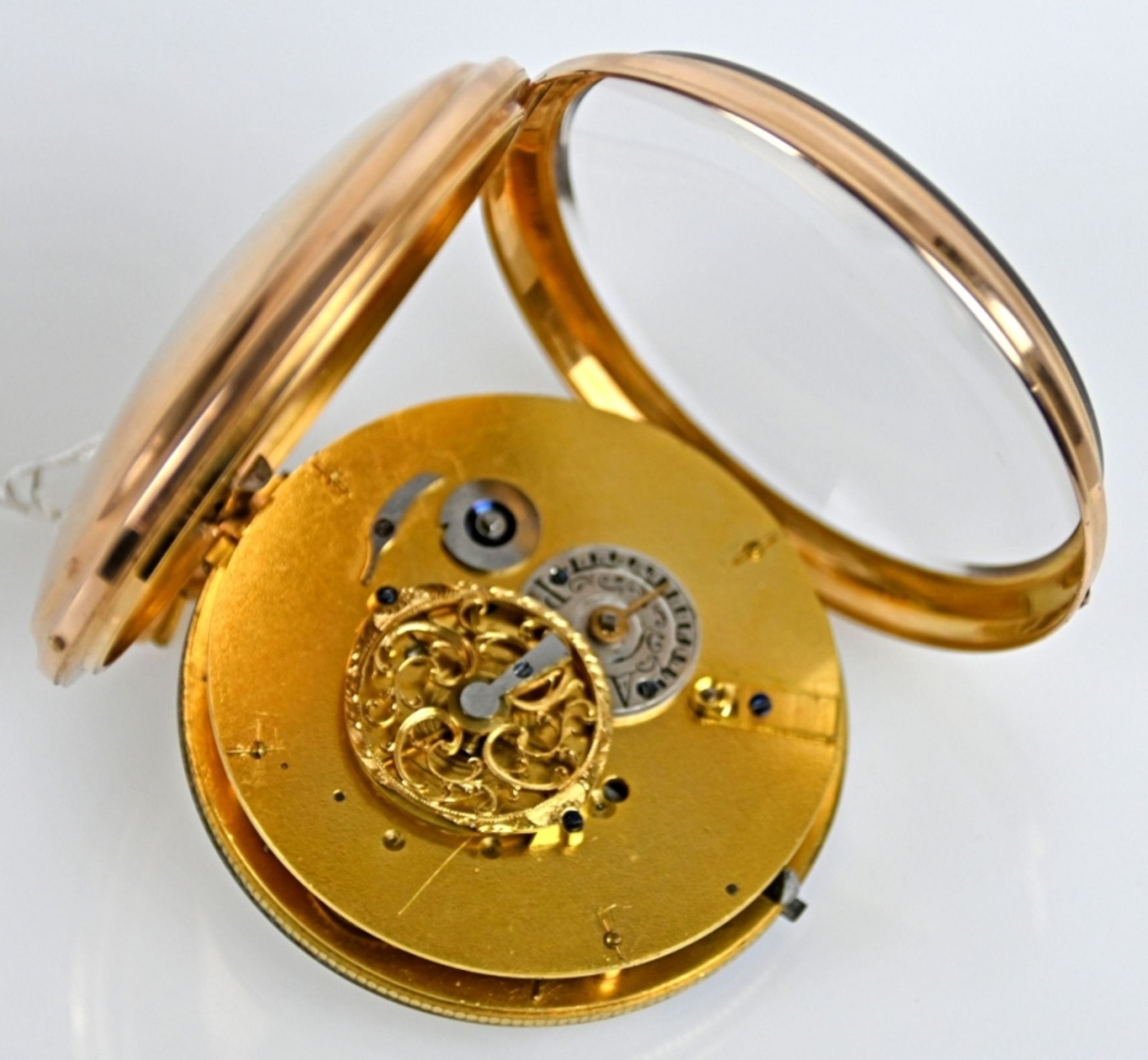 TASCHENUHR  Goldgehäuse 18ct, 19. Jahrhundert - Bild 7 aus 9