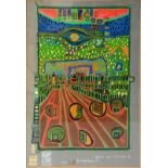 HUNDERTWASSER Friedensreich "Regentag/Straße der Überlebenden"