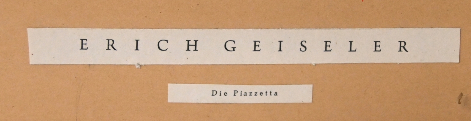 GEISELER Erich "Die Piazzetta" - Image 3 of 3