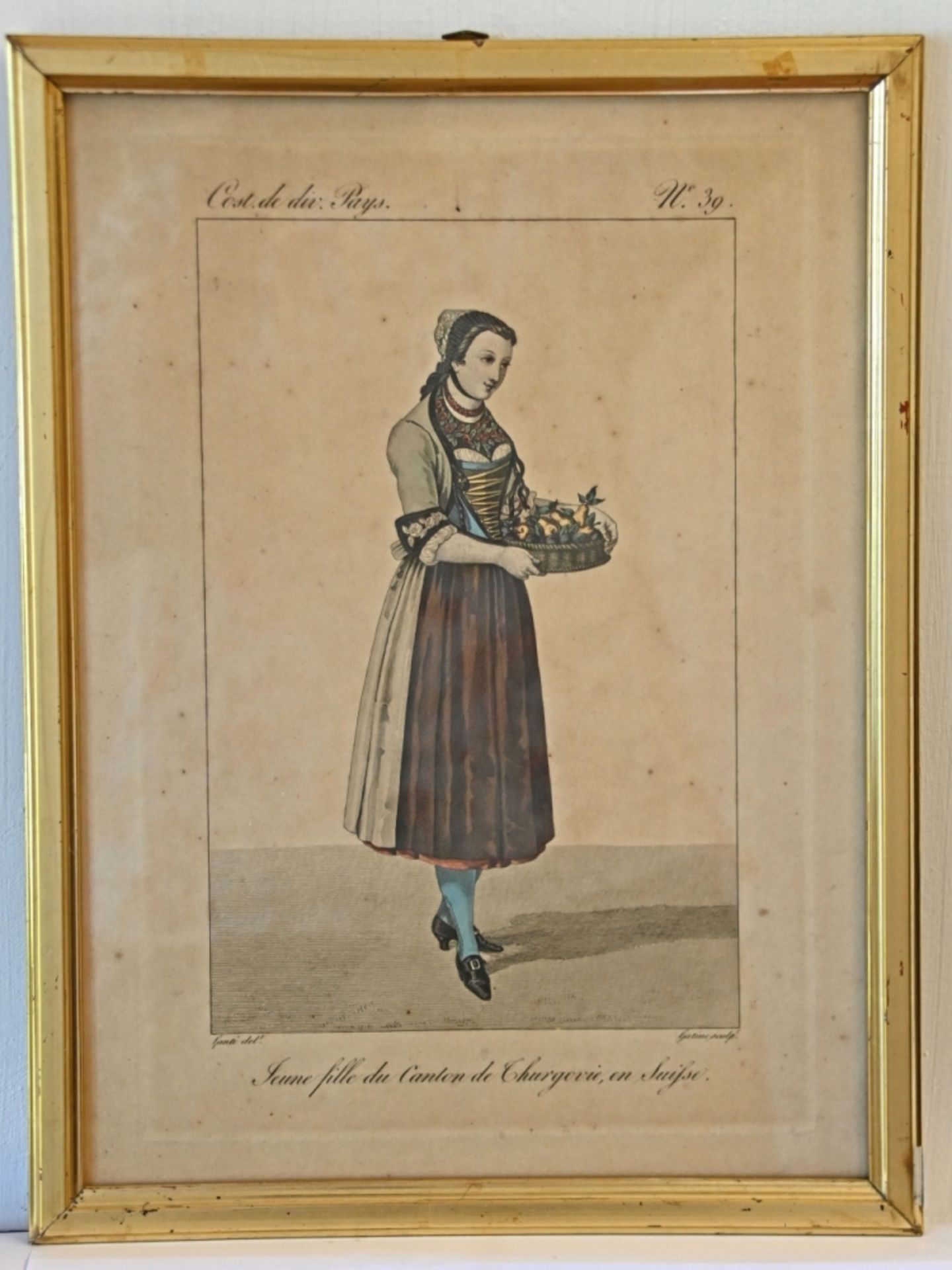 THURGAU (CH) Tracht, "Jeune fille du Canton de Thurgovie en Suisse" Gatine - Image 2 of 7