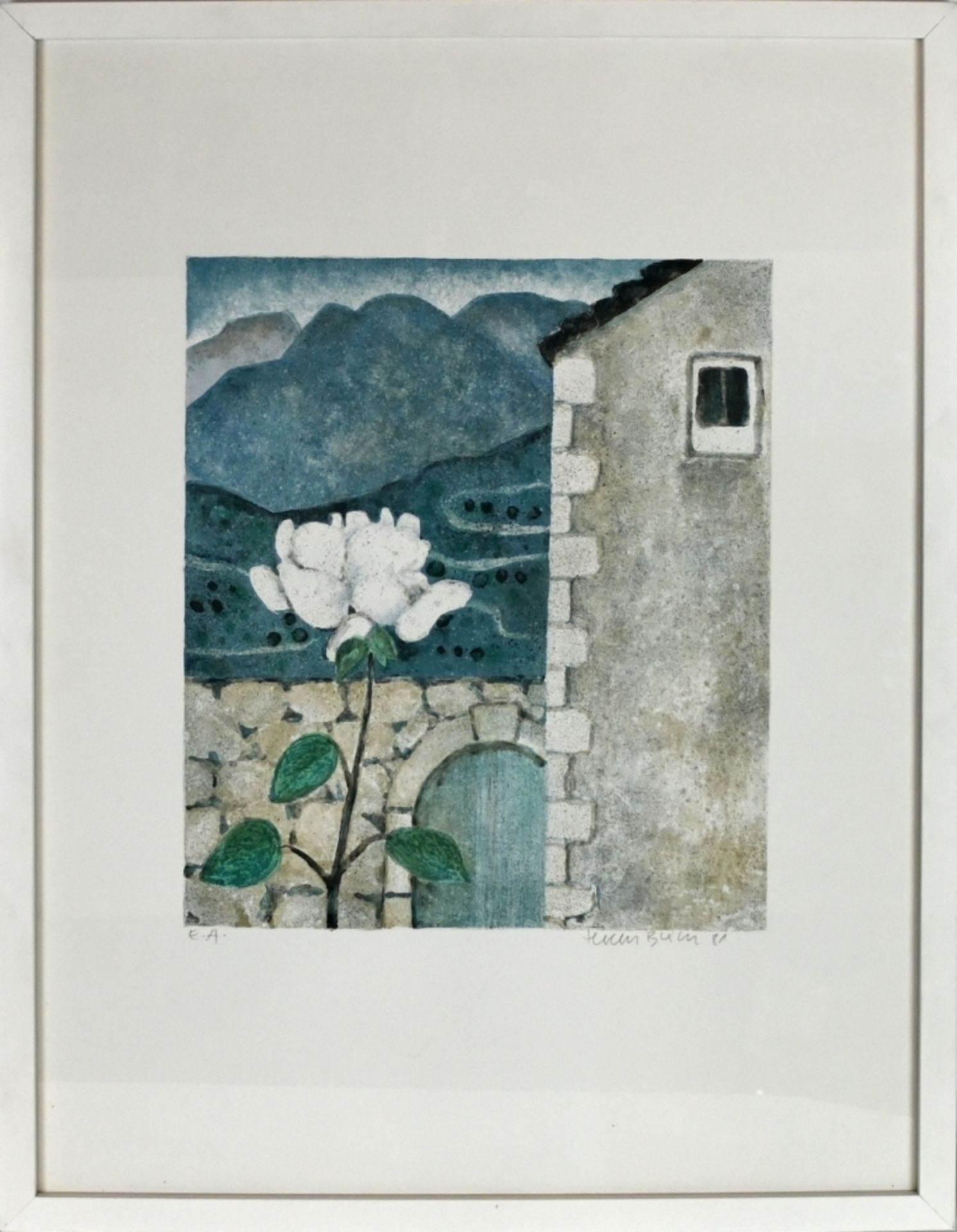 BREITER  Herbert "Südliche Landschaft - Haus mit Blume" - Bild 2 aus 3