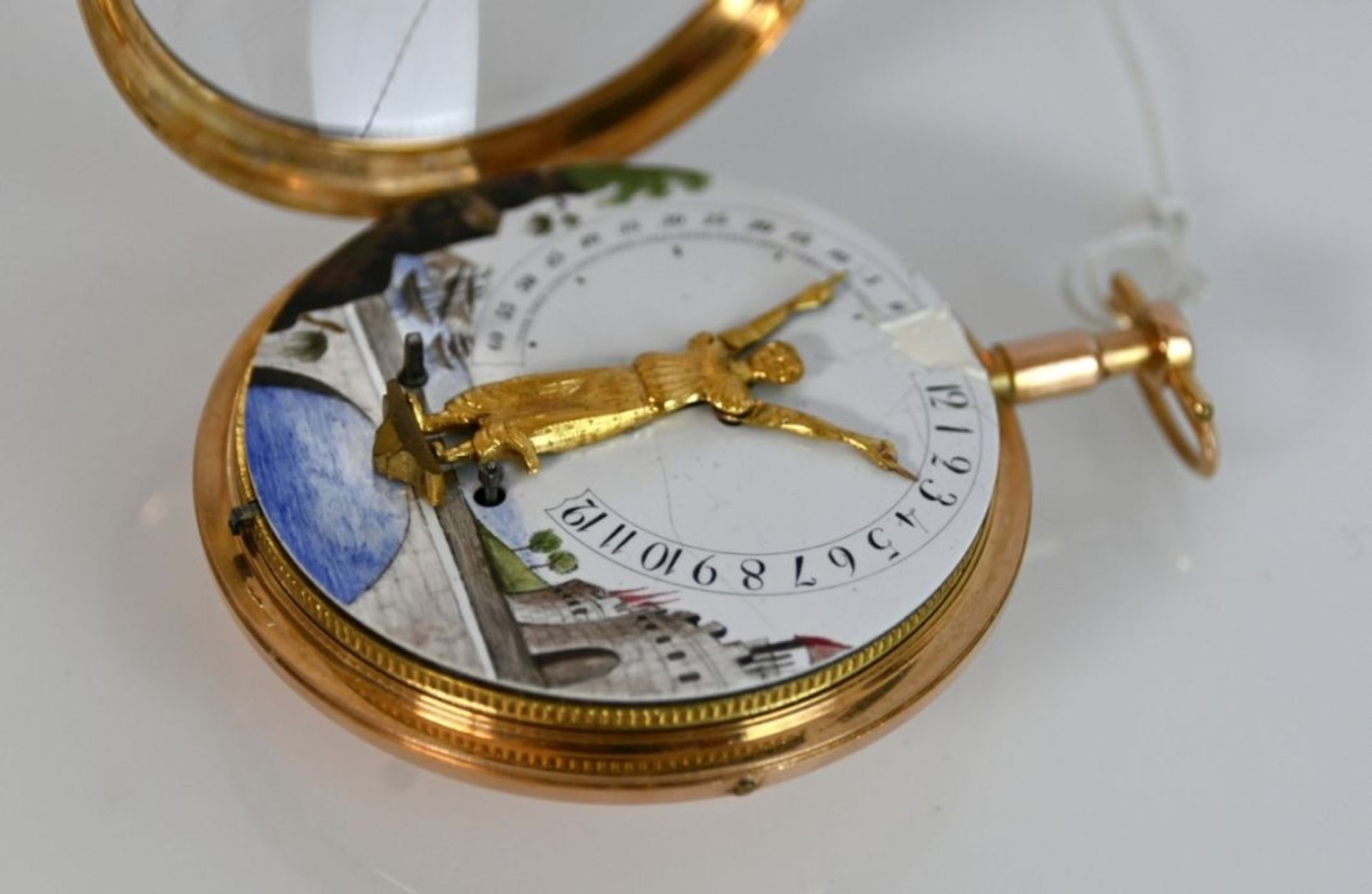 TASCHENUHR  Goldgehäuse 18ct, 19. Jahrhundert - Bild 6 aus 9