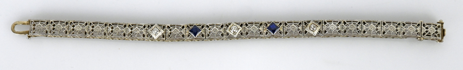 ARMBAND mit zwei Diamanten und zwei Saphiren - Image 4 of 6