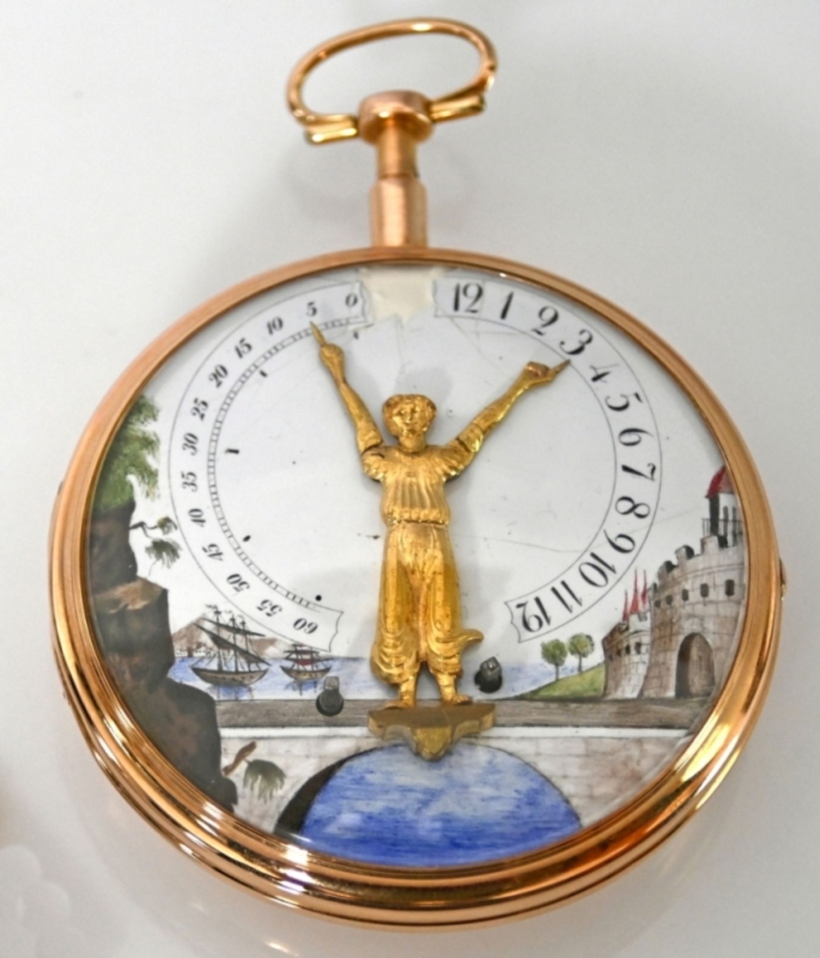 TASCHENUHR Goldgehäuse 18ct, 19. Jahrhundert