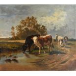HASSLER J. "Kühe in Landschaft"
