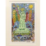 Rizzi, James (1950 - 2011). Farbserigraphie "The Big Apple is big on Liberty", 1999; unten rechts